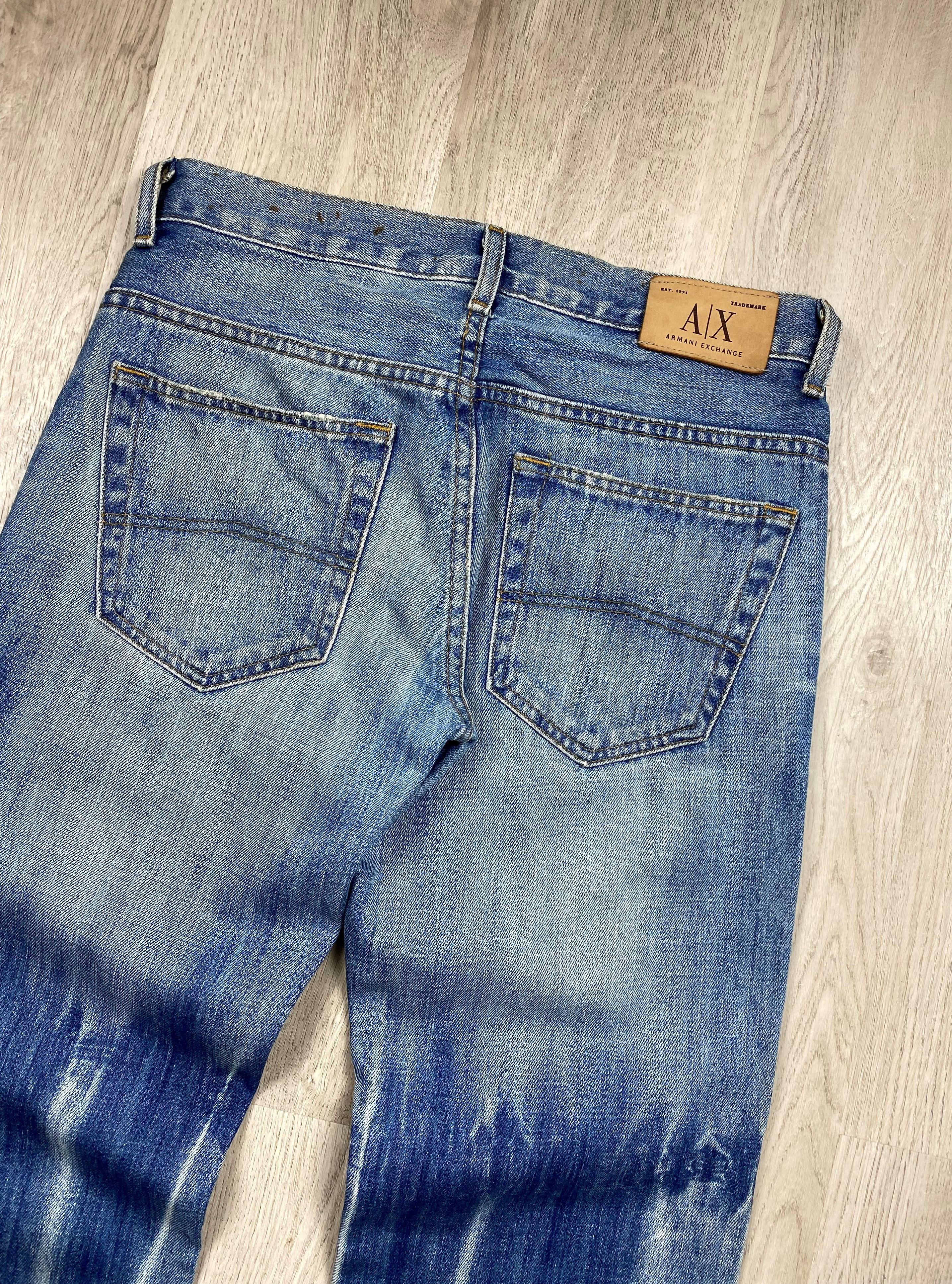 Armani Armani Exchange Vintage Faded Mens Denim Pants Thrashed Size US 30 / EU 46 - 2 Thumbnail