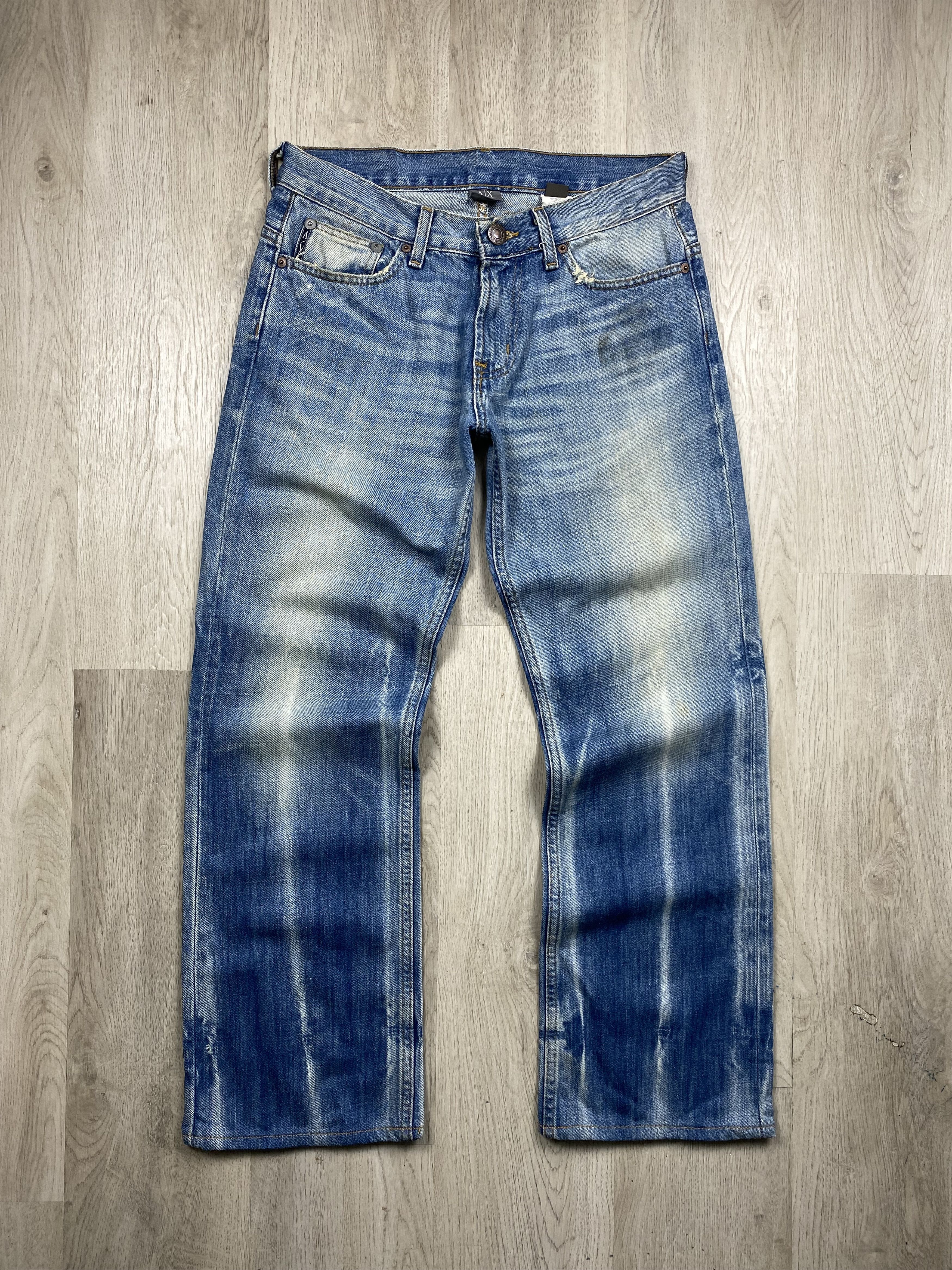 Armani Armani Exchange Vintage Faded Mens Denim Pants Thrashed Size US 30 / EU 46 - 5 Thumbnail