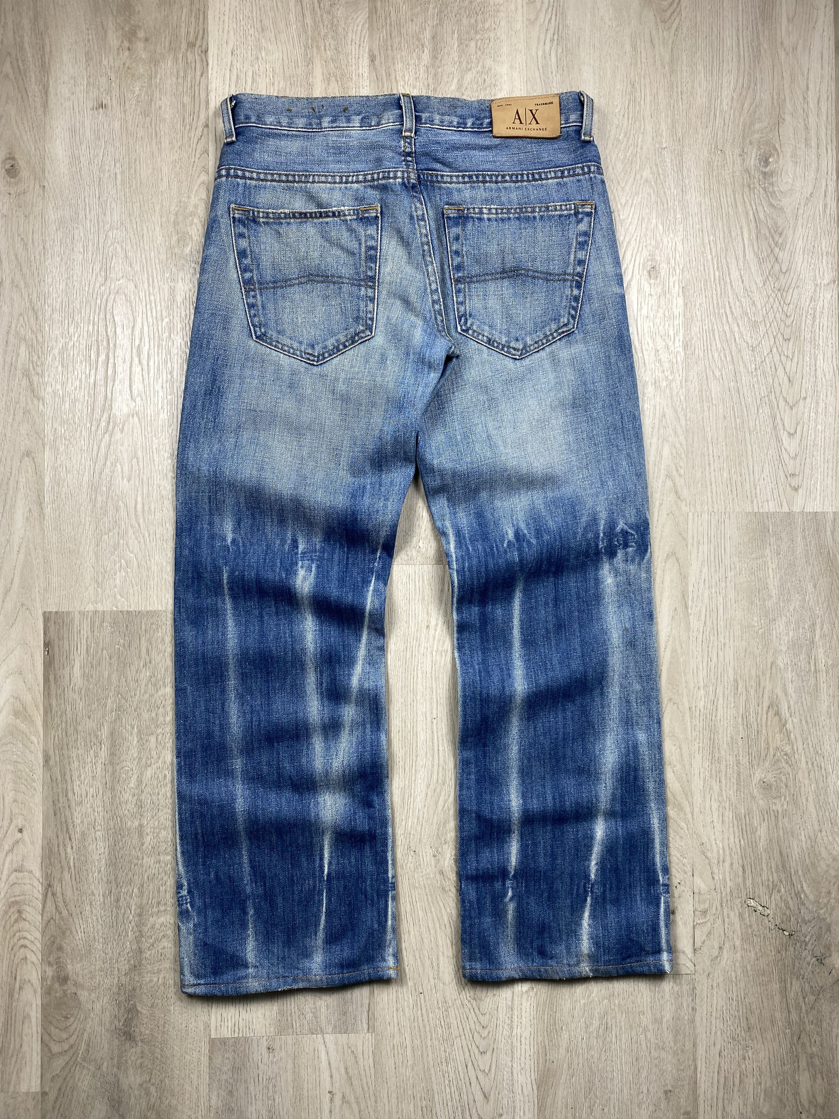 Armani Armani Exchange Vintage Faded Mens Denim Pants Thrashed Size US 30 / EU 46 - 1 Thumbnail