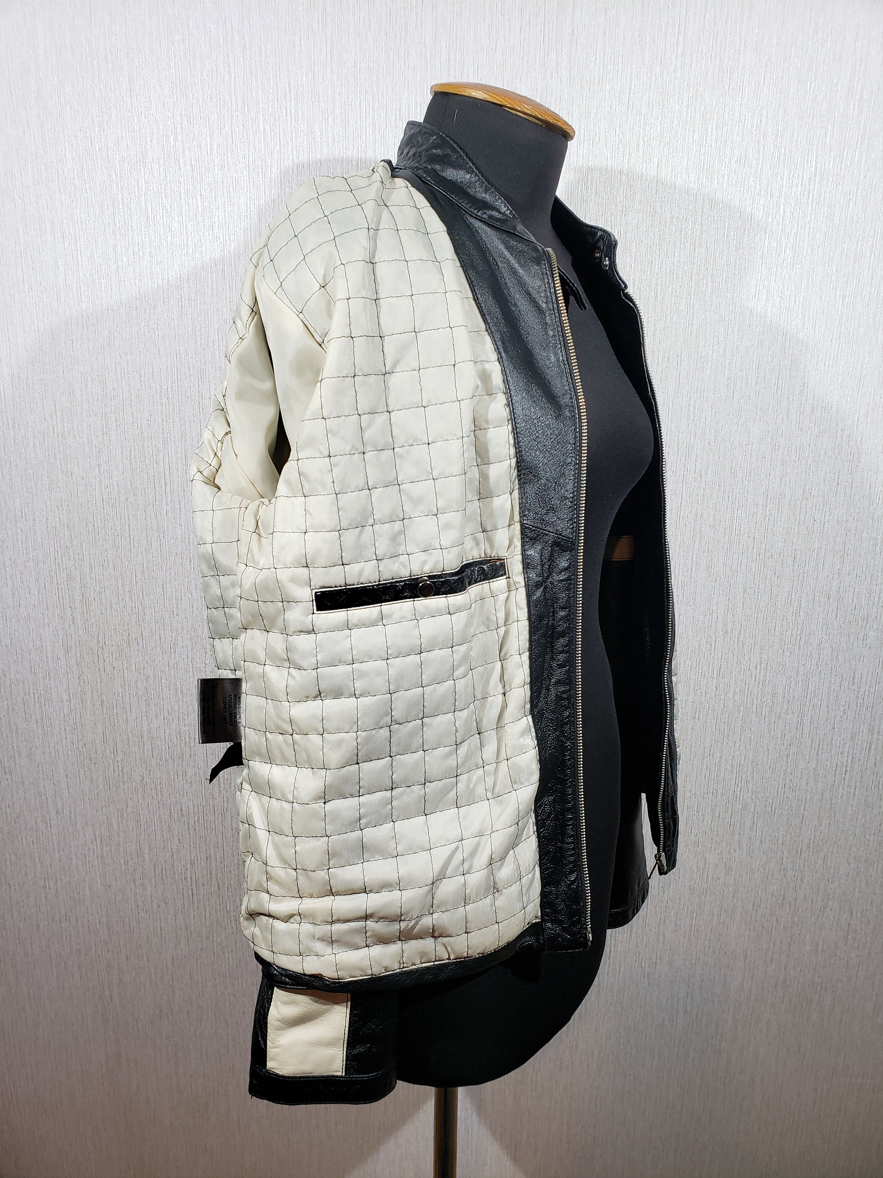Stylish black leather jacket for men.