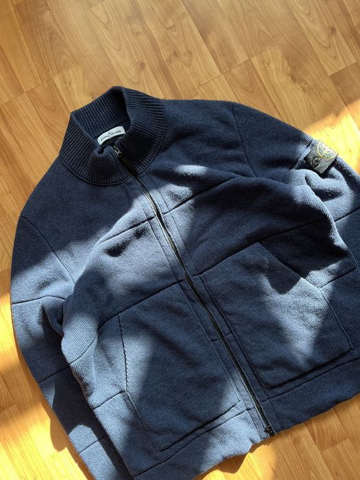 Stone Island Vintage Stone Island wool zip up sweater | Grailed