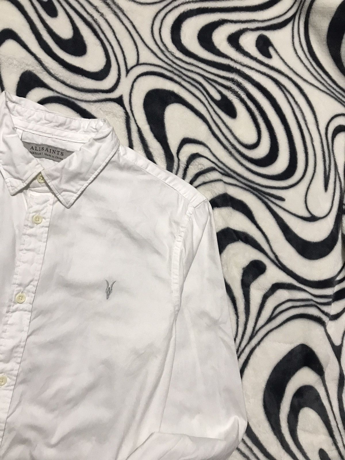 Allsaints Allsaints Mens Cotton Shirt size M Size US M / EU 48-50 / 2 - 2 Thumbnail