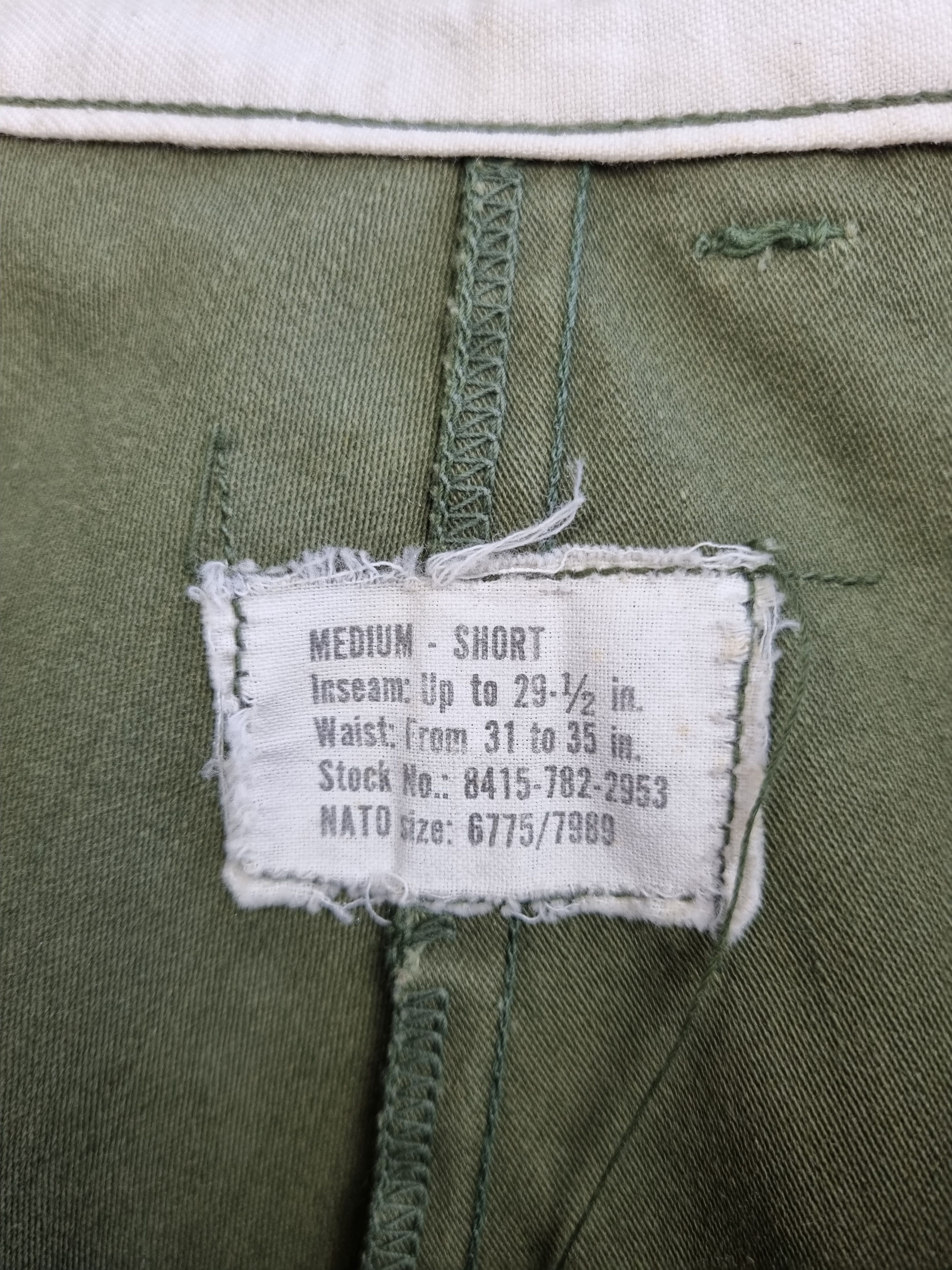 Vintage Rare 60s Vietnam Era Army Cargo Vintage Military Pants Size US 34 / EU 50 - 4 Thumbnail