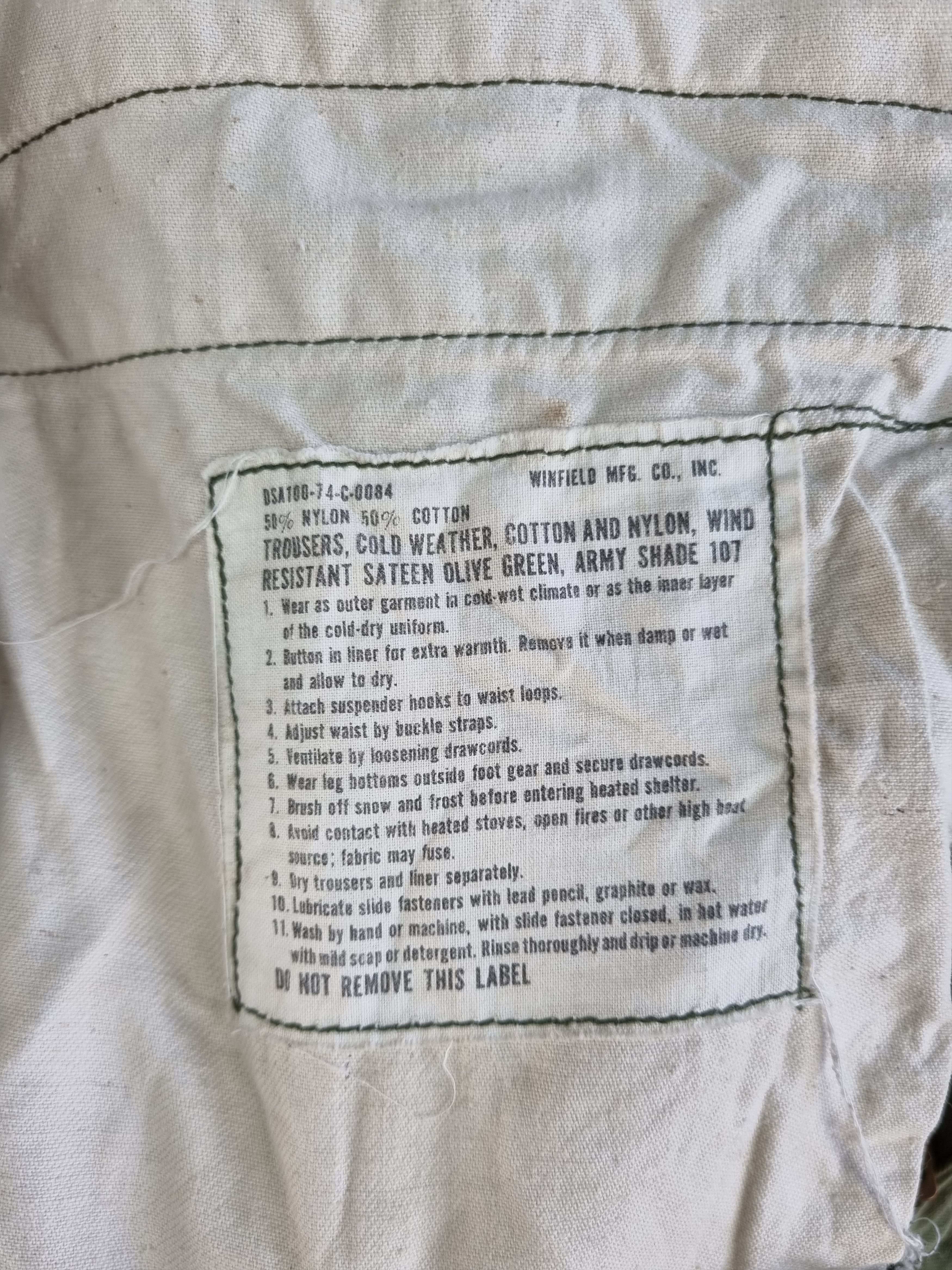 Vintage Rare 60s Vietnam Era Army Cargo Vintage Military Pants Size US 34 / EU 50 - 5 Thumbnail