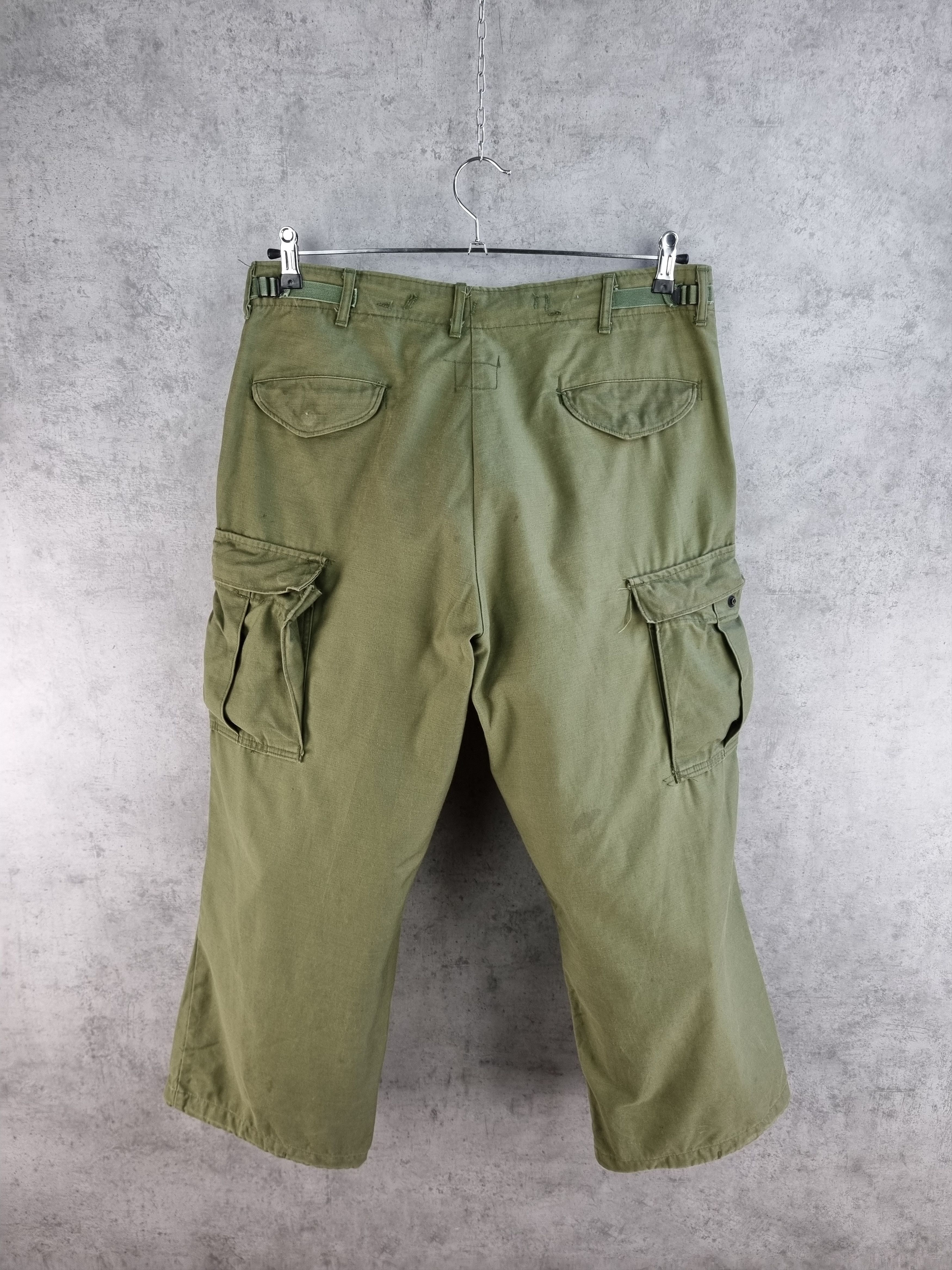 Vintage Rare 60s Vietnam Era Army Cargo Vintage Military Pants Size US 34 / EU 50 - 3 Thumbnail