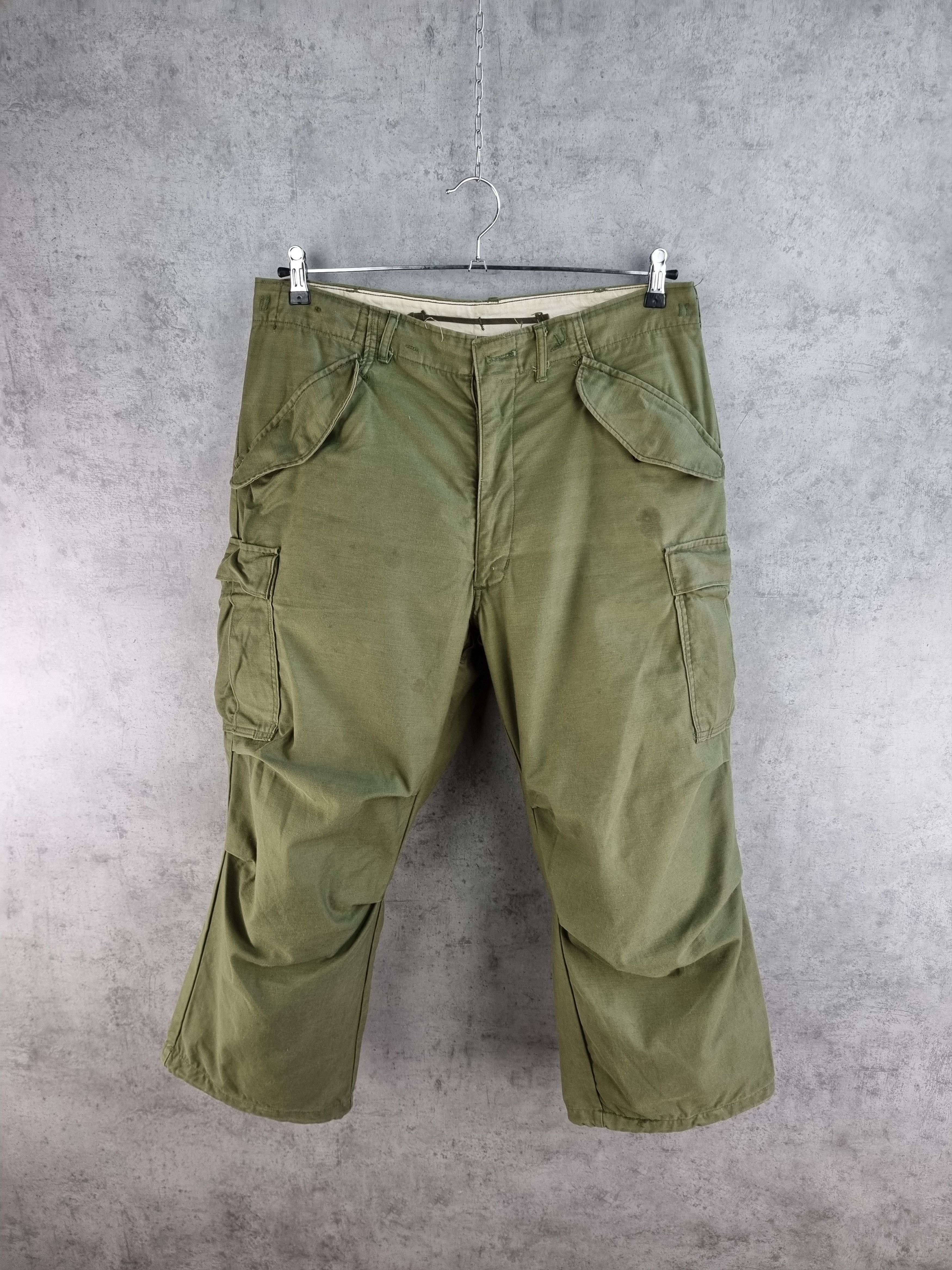 Vintage Rare 60s Vietnam Era Army Cargo Vintage Military Pants Size US 34 / EU 50 - 2 Thumbnail