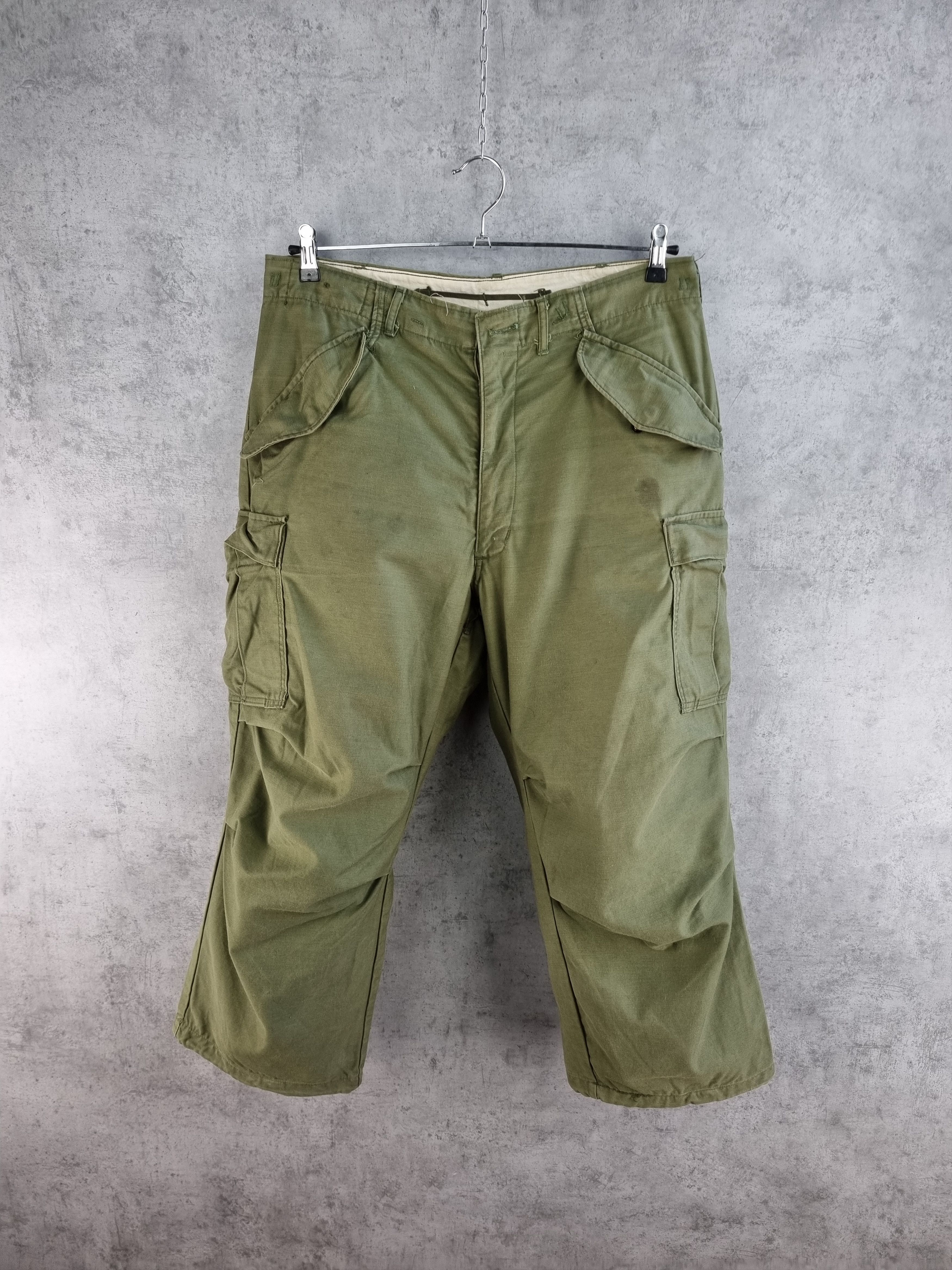 Vintage Rare 60s Vietnam Era Army Cargo Vintage Military Pants Size US 34 / EU 50 - 14 Thumbnail