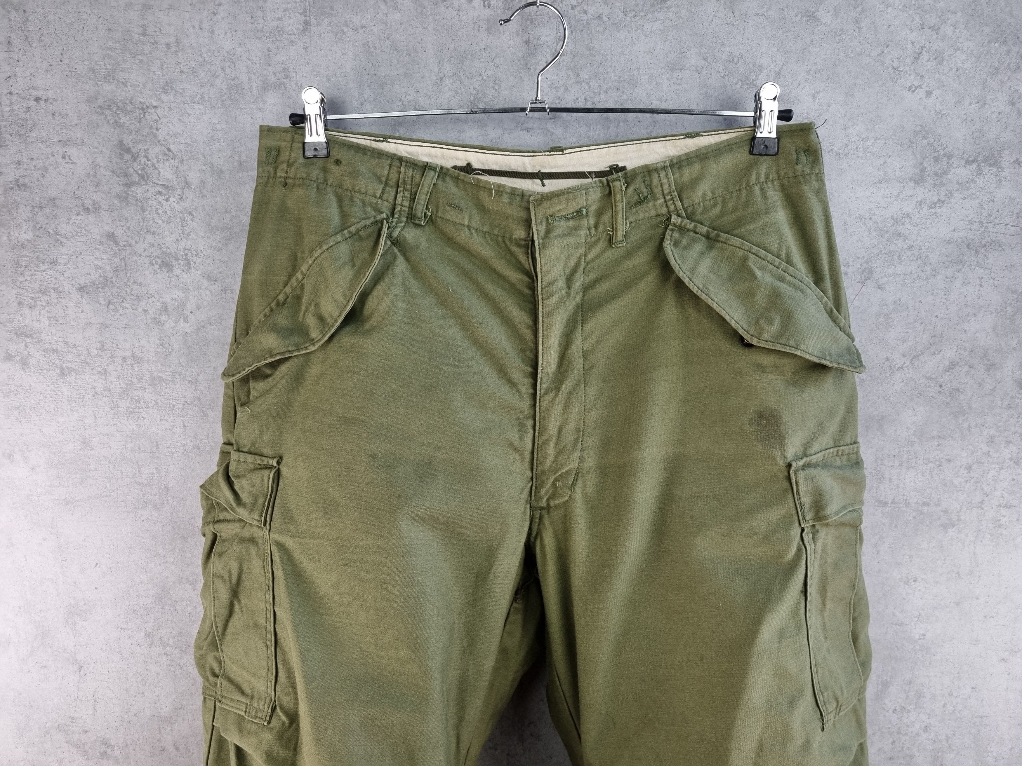 Vintage Rare 60s Vietnam Era Army Cargo Vintage Military Pants Size US 34 / EU 50 - 10 Thumbnail