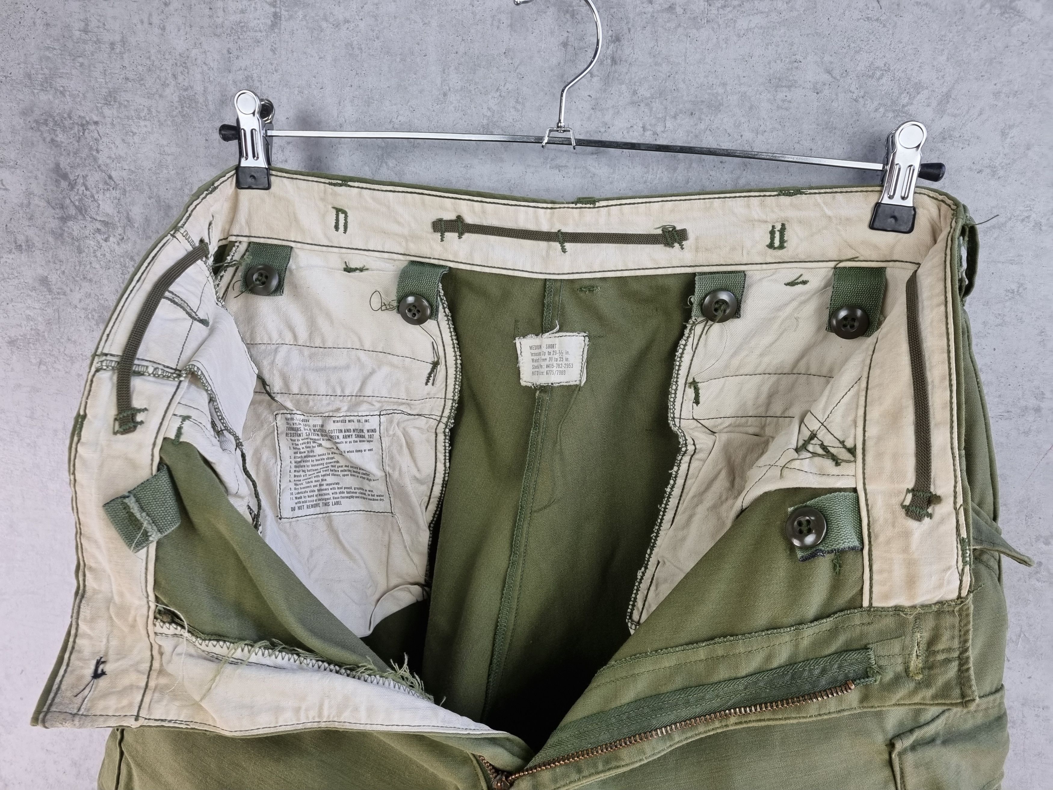 Vintage Rare 60s Vietnam Era Army Cargo Vintage Military Pants Size US 34 / EU 50 - 7 Thumbnail