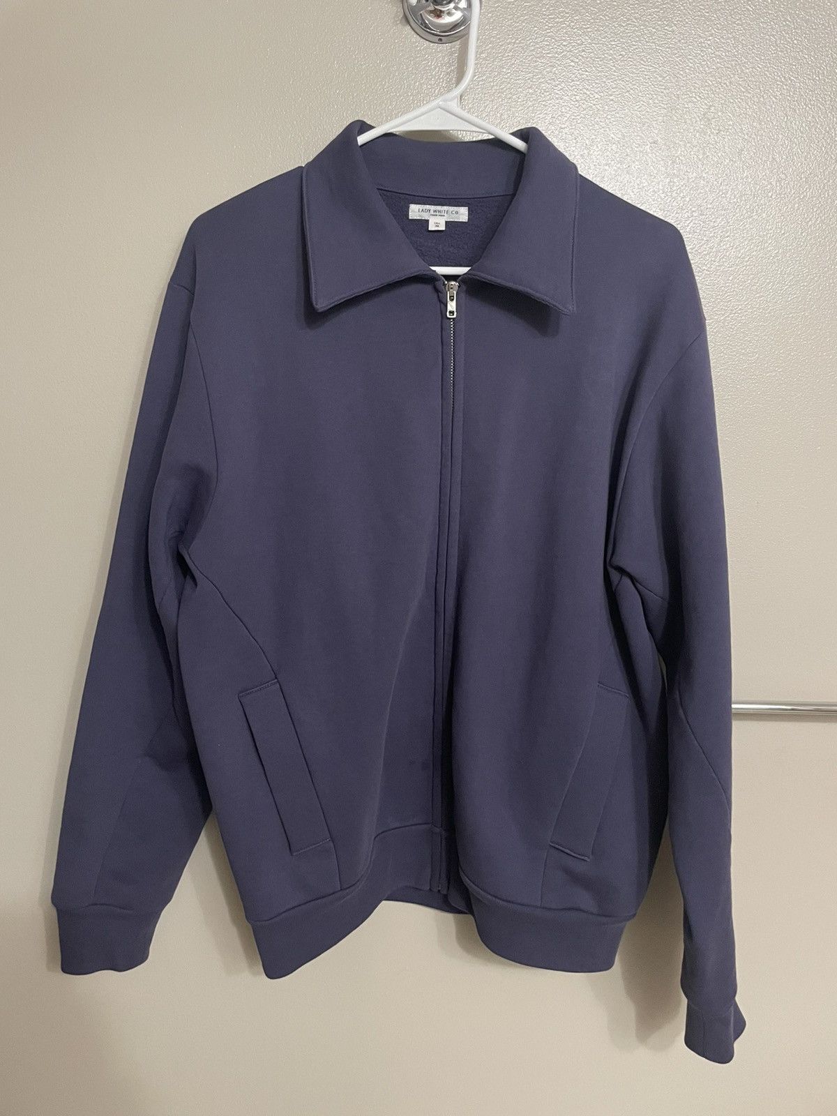 image of Lady White Co. Zip Sweat Jacket in Blue, Men's (Size Medium)