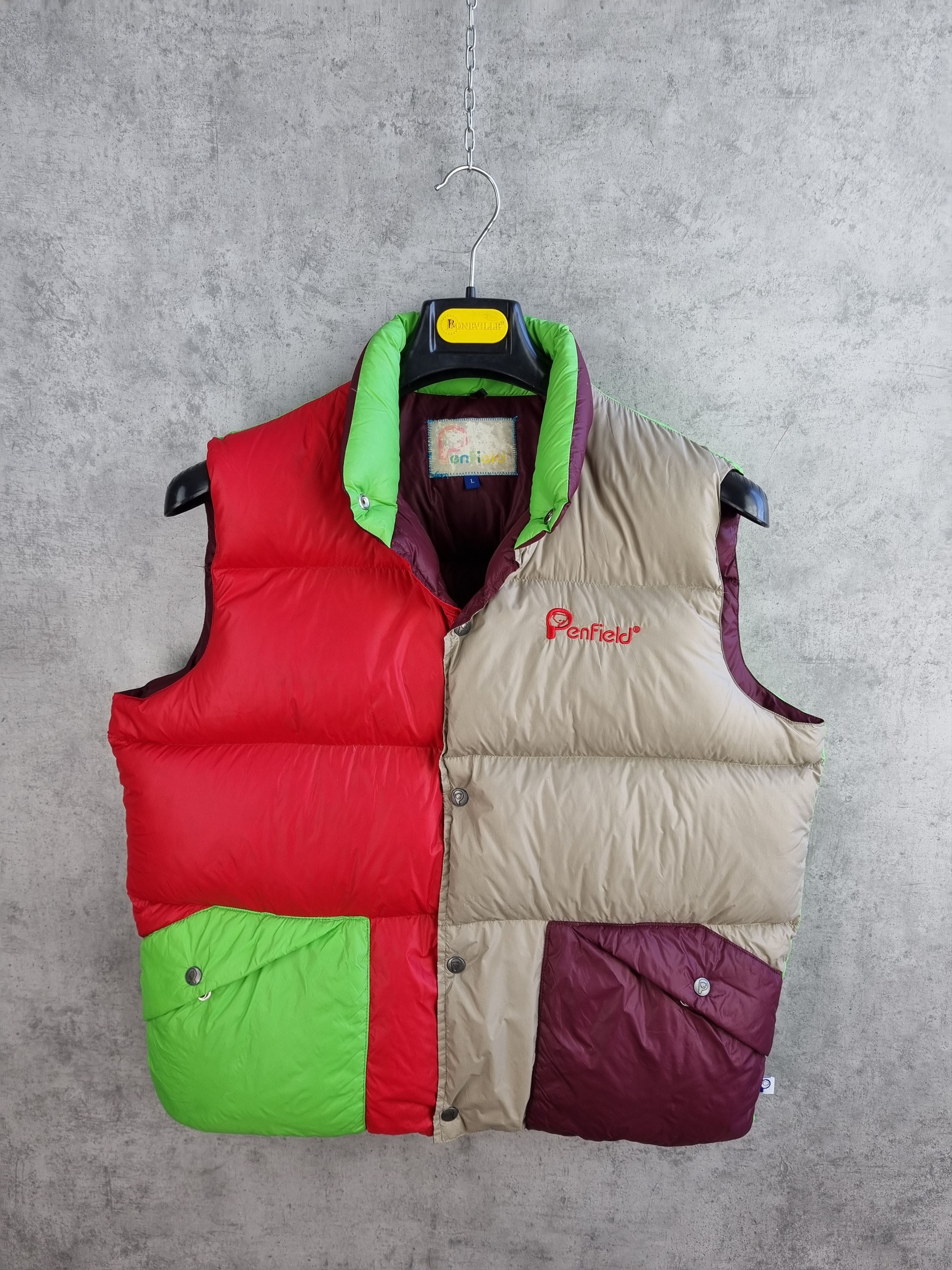 Penfield Penfield Down Patchwork Attractive Multicolor Nylon Vest Size US L / EU 52-54 / 3 - 1 Thumbnail