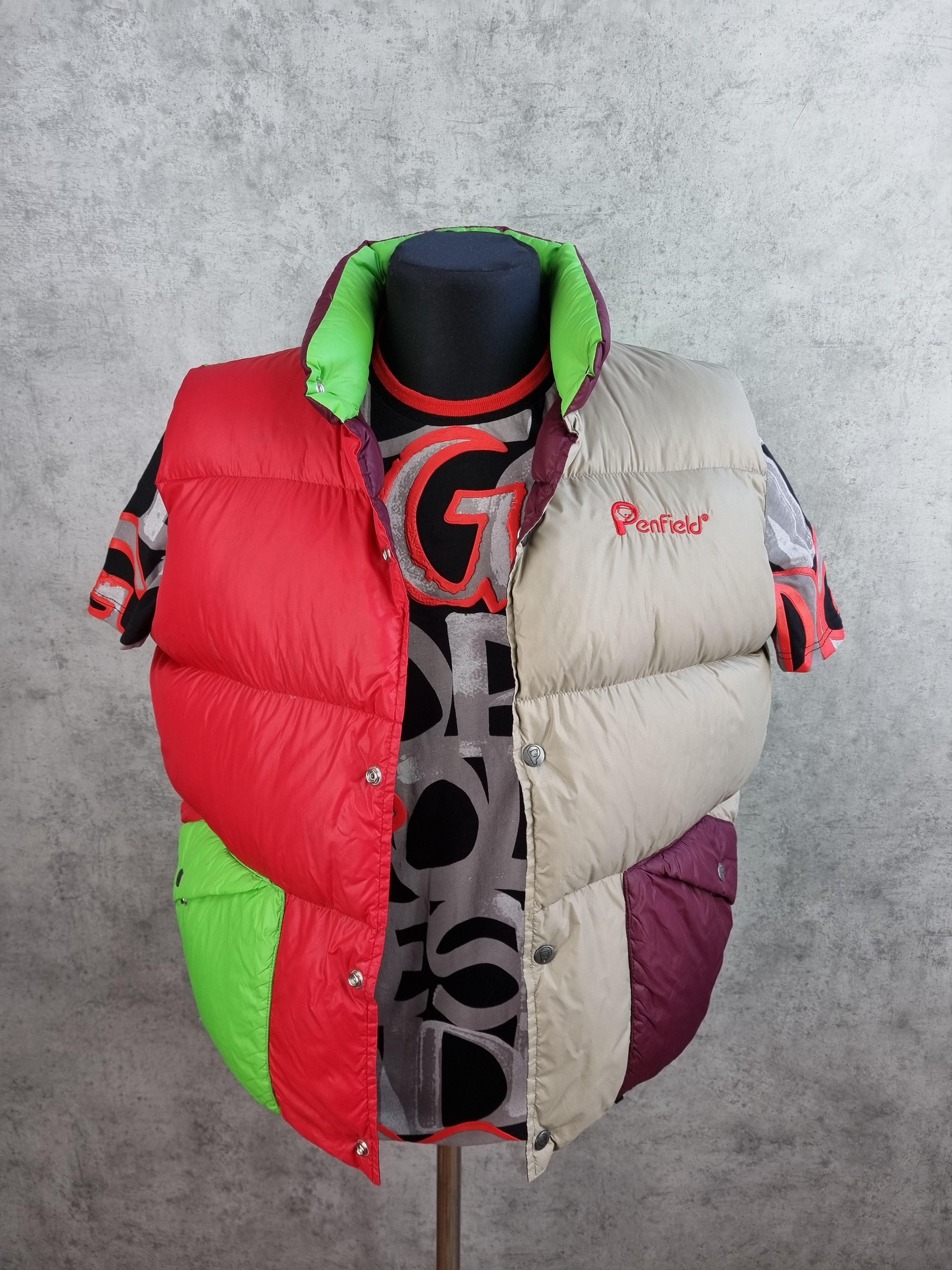 Penfield Penfield Down Patchwork Attractive Multicolor Nylon Vest Size US L / EU 52-54 / 3 - 3 Thumbnail