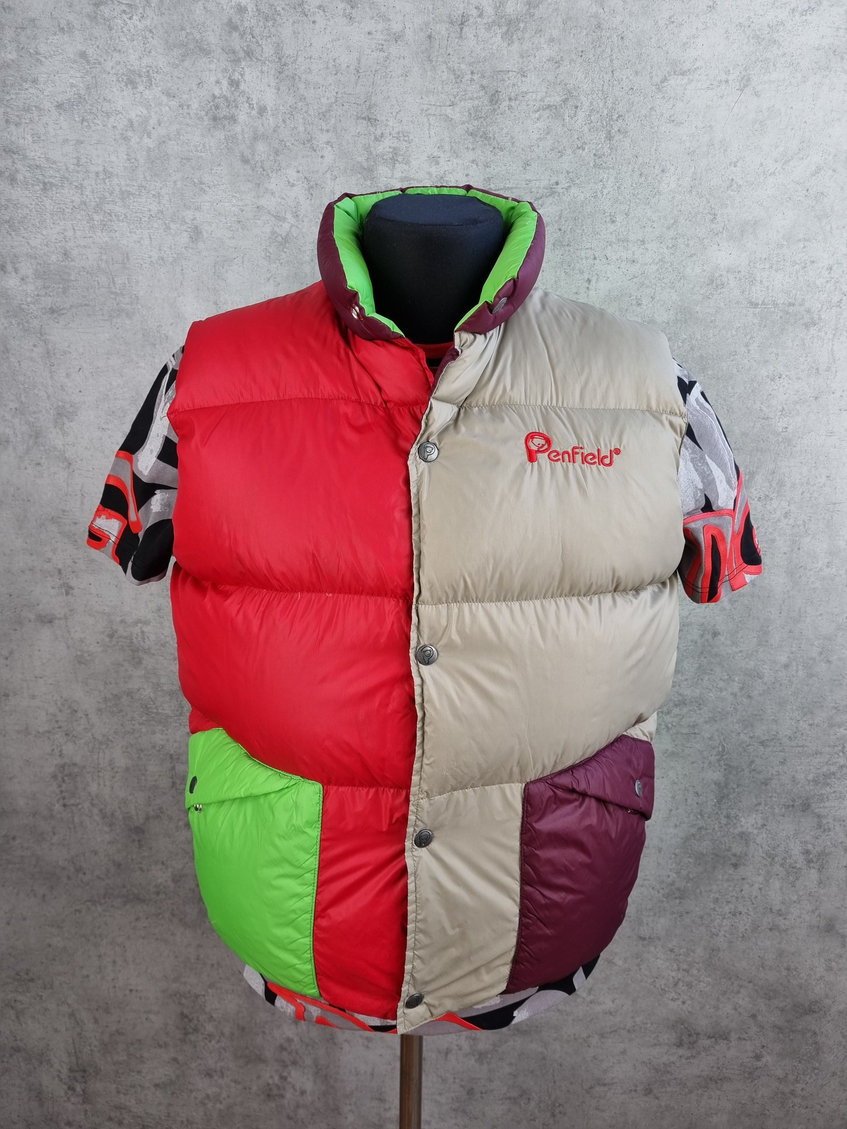 Penfield Penfield Down Patchwork Attractive Multicolor Nylon Vest Size US L / EU 52-54 / 3 - 4 Thumbnail