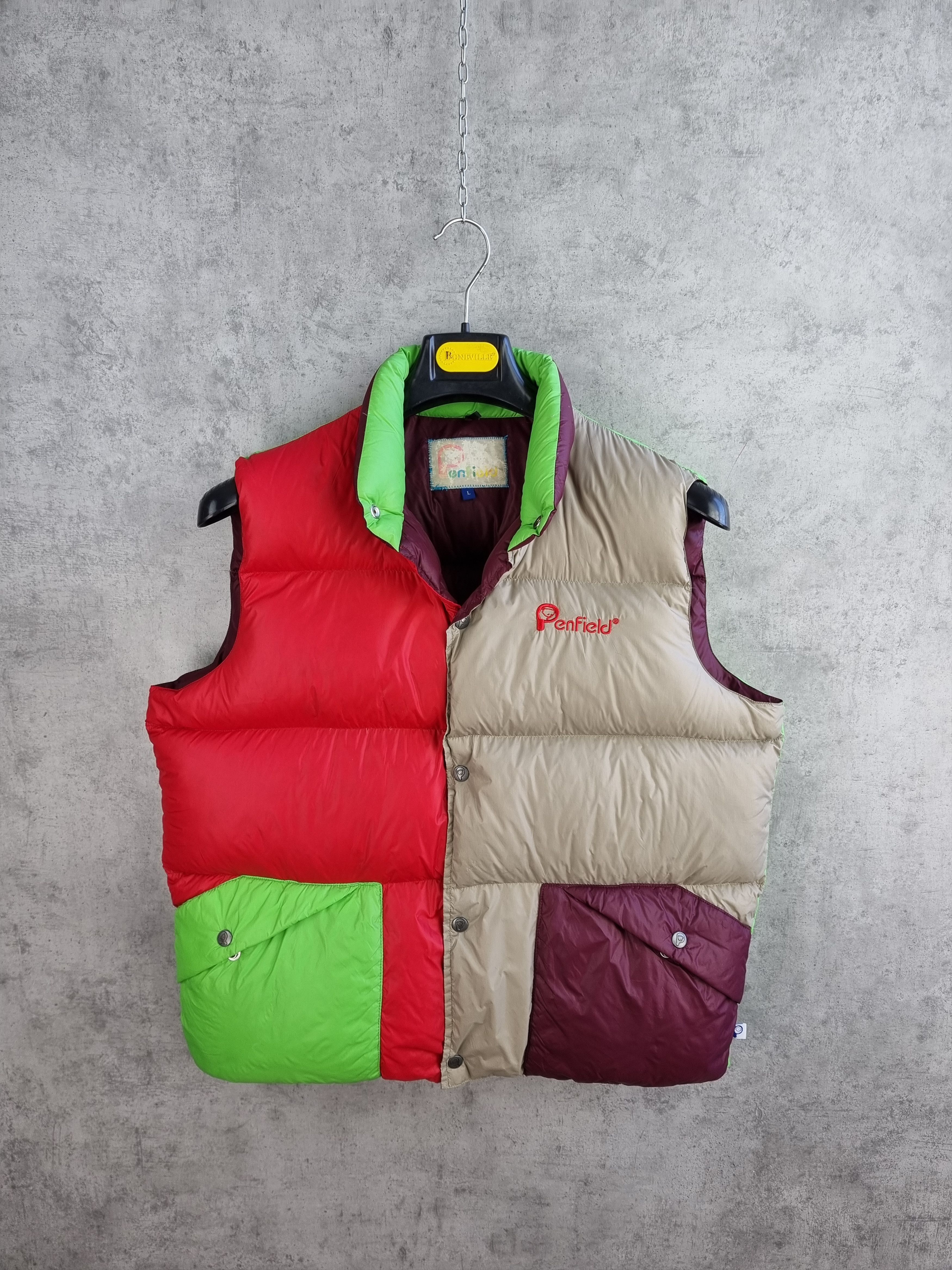 Penfield Penfield Down Patchwork Attractive Multicolor Nylon Vest Size US L / EU 52-54 / 3 - 14 Thumbnail
