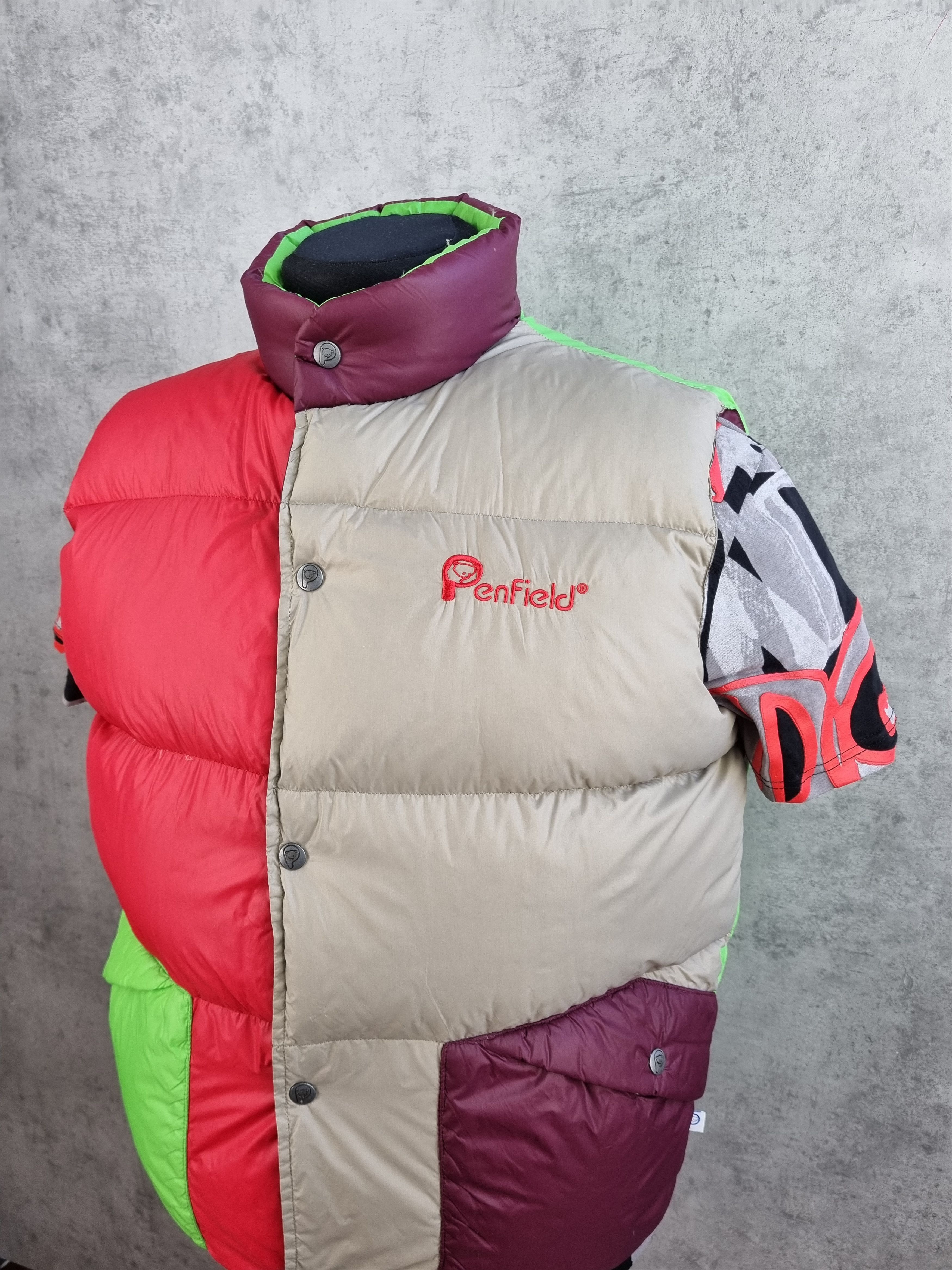 Penfield Penfield Down Patchwork Attractive Multicolor Nylon Vest Size US L / EU 52-54 / 3 - 7 Thumbnail
