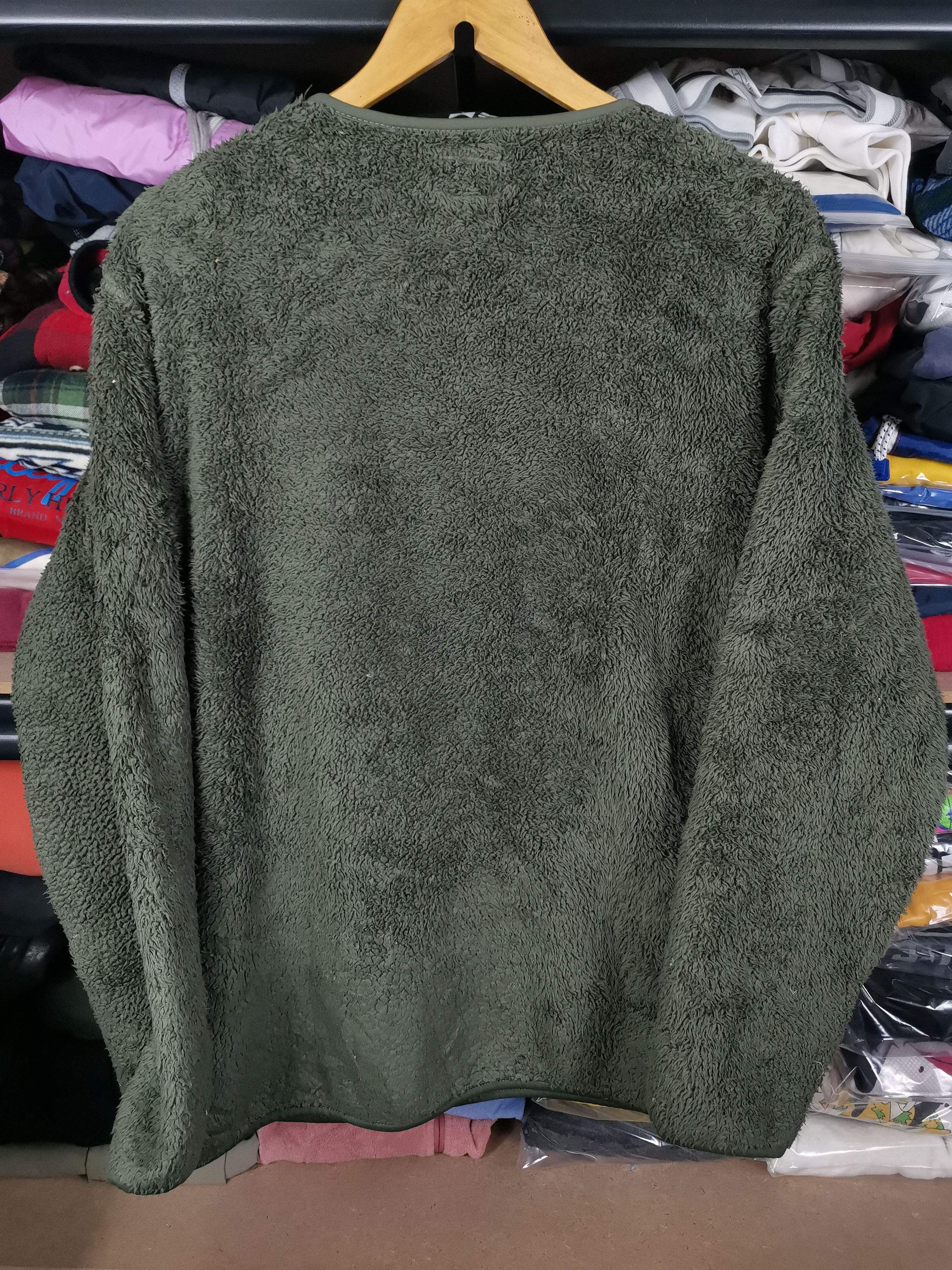 Engineered Garments Uniqlo Engineered Garment Fleece Sweater Army Green Size US L / EU 52-54 / 3 - 3 Thumbnail
