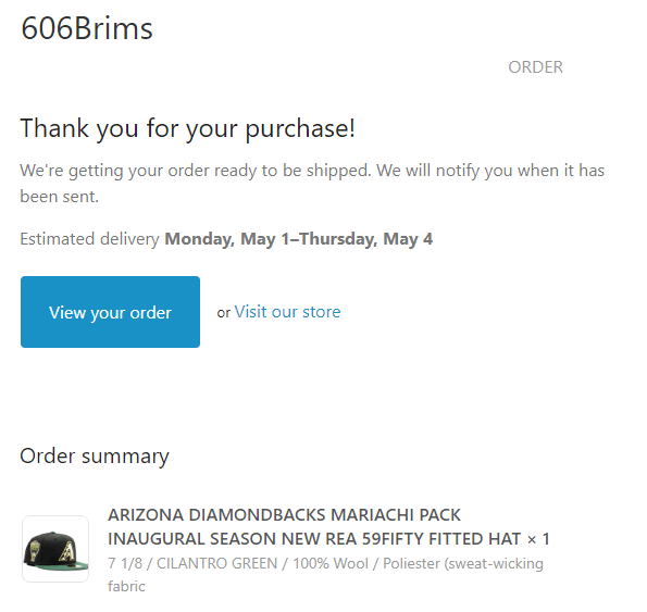 7 1/8 Arizona Diamondbacks Mariachi 606 Brims Black Green