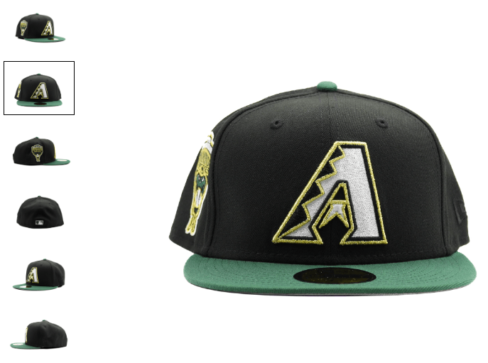 7 1/8 Arizona Diamondbacks Mariachi 606 Brims Black Green