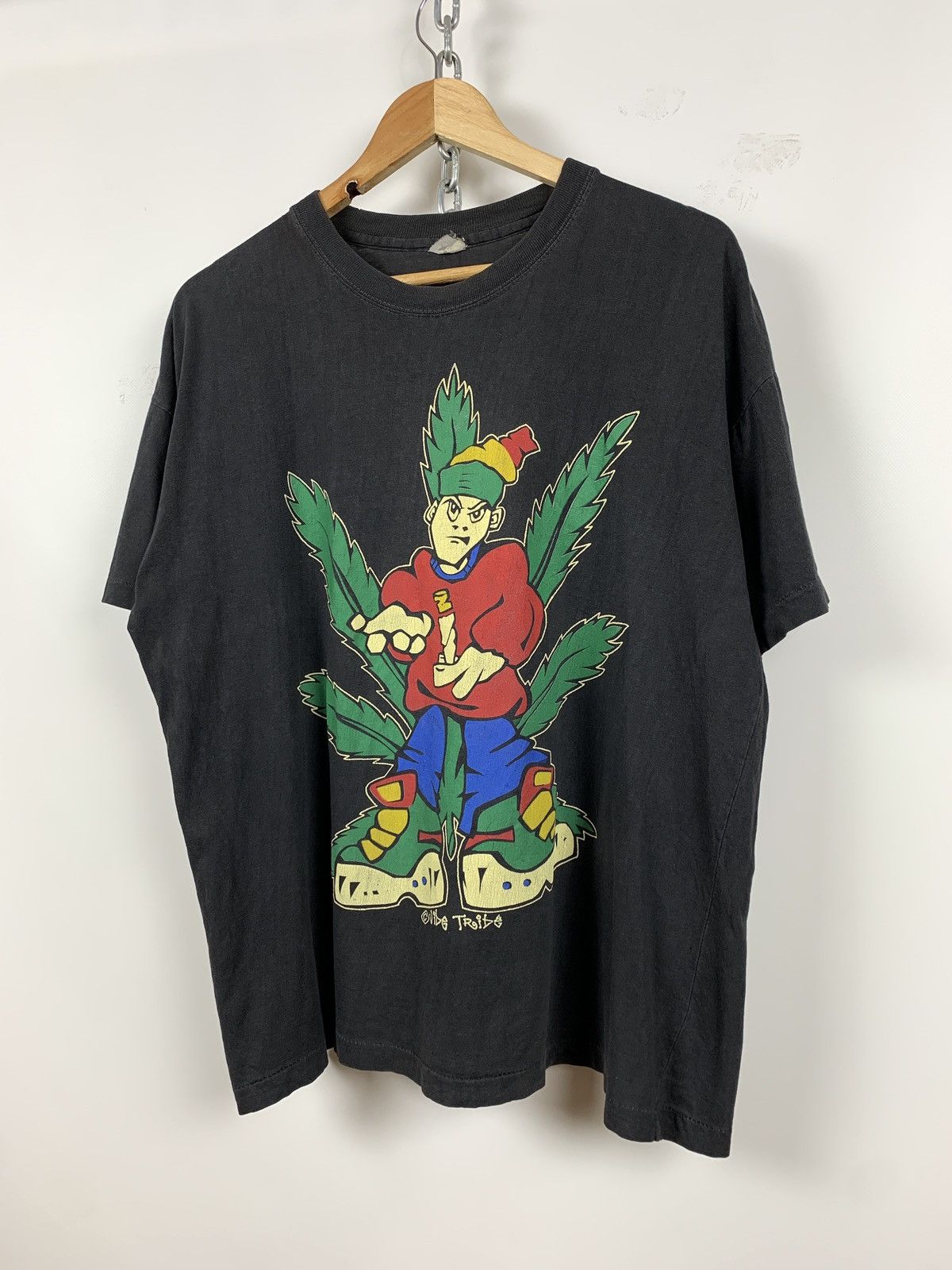 Vintage Vintage Vibe Tribe Rasta Marijuana Single Stitch T-Shirt Size US XL / EU 56 / 4 - 1 Thumbnail