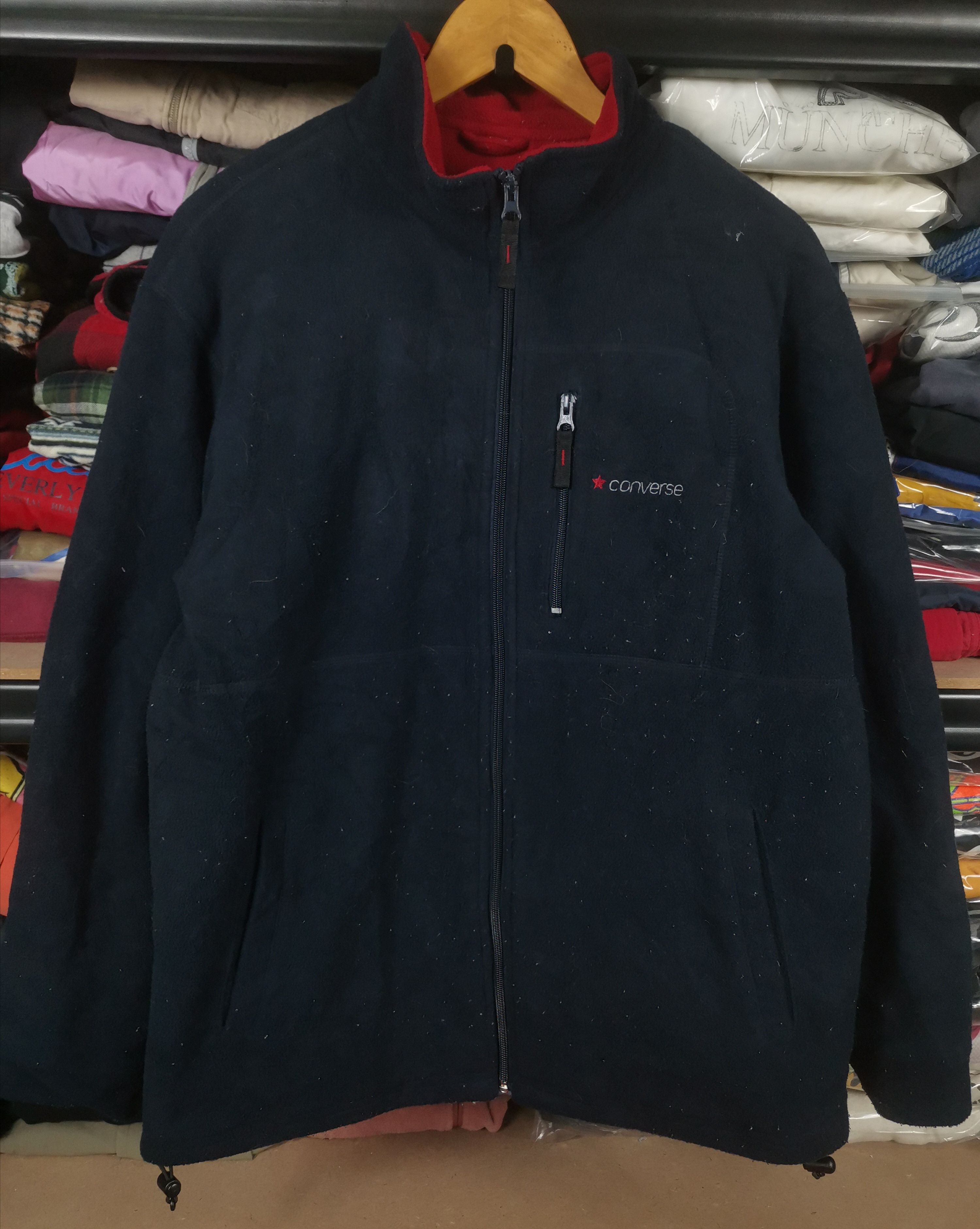 Converse Vintage Converse Deep Pile Fleece Sherpa Jacket Size US L / EU 52-54 / 3 - 1 Thumbnail