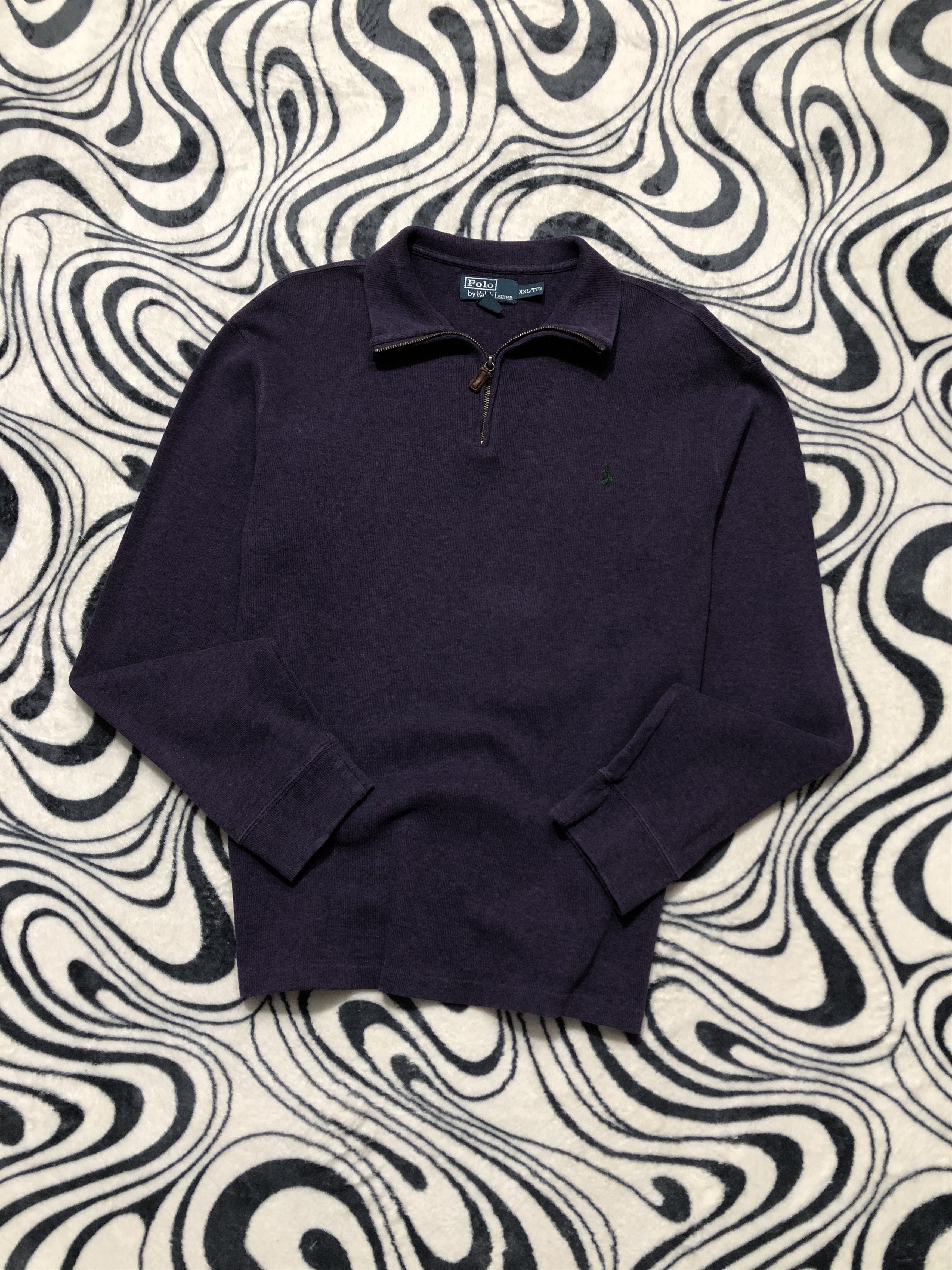 Polo Ralph Lauren × Ralph Lauren × Vintage Polo Ralph Lauren Vintage Mens 1\4 Zip Sweatshirt Y2K Size US XXL / EU 58 / 5 - 1 Thumbnail
