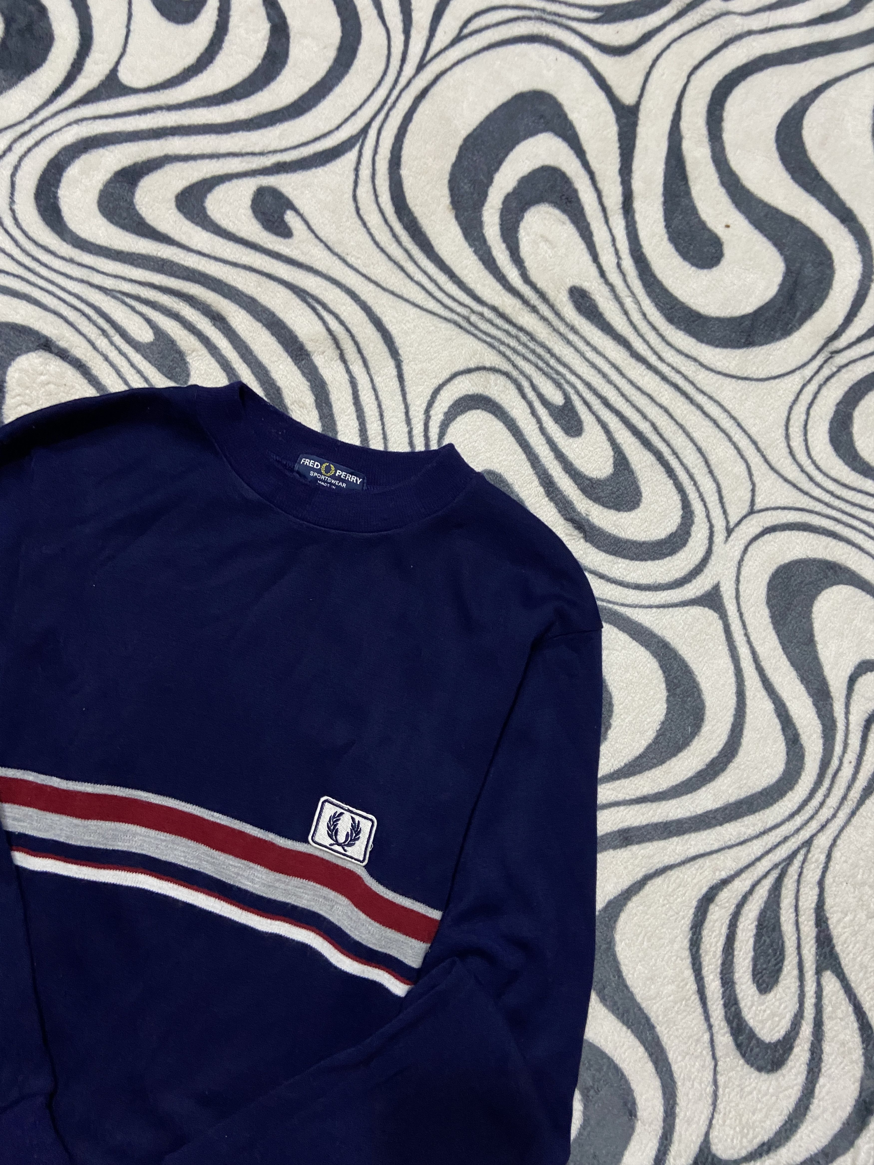 Fred Perry × Vintage Fred Perry 90s Vintage Mens Sweater Size US M / EU 48-50 / 2 - 2 Thumbnail