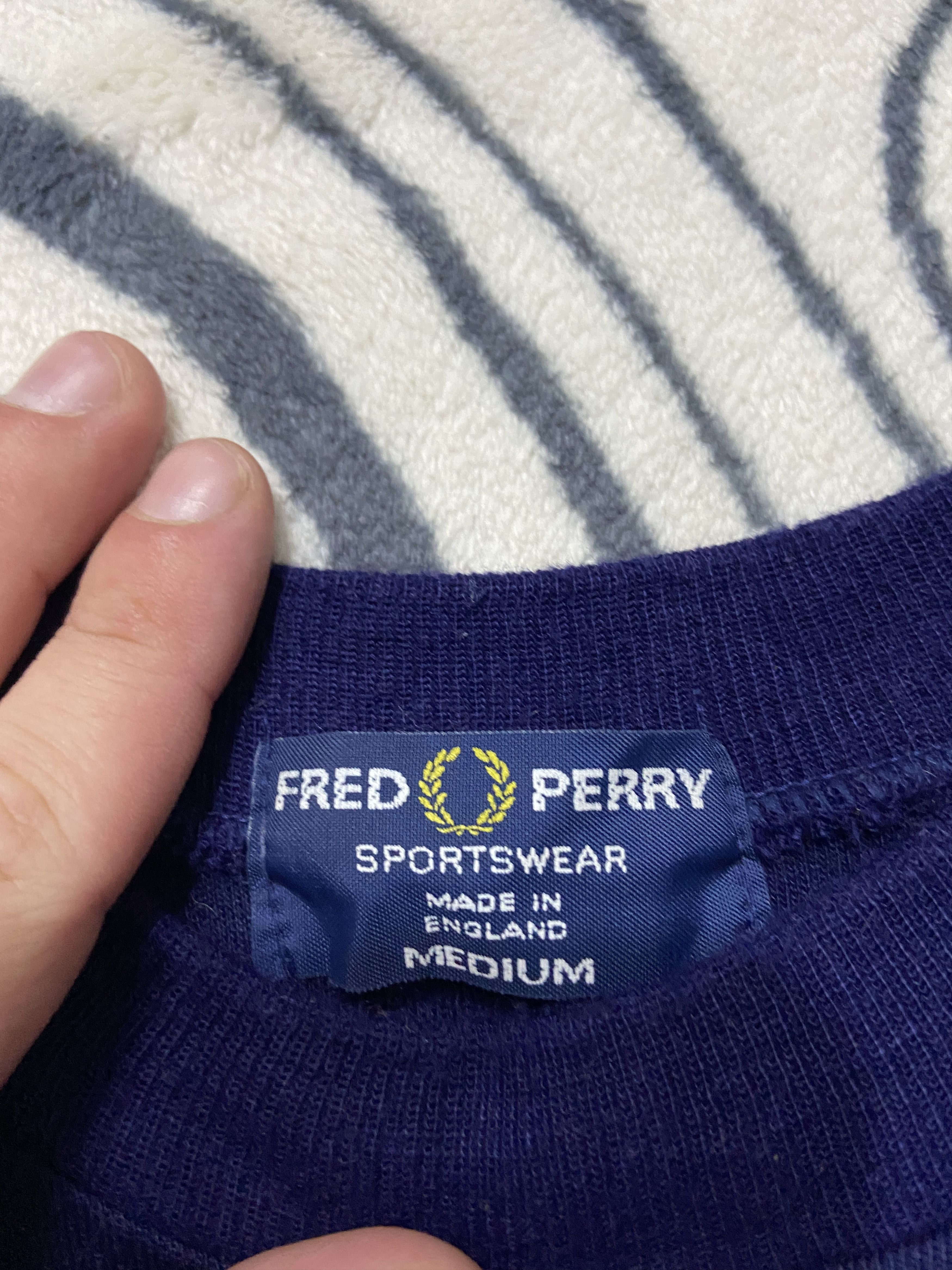 Fred Perry × Vintage Fred Perry 90s Vintage Mens Sweater Size US M / EU 48-50 / 2 - 4 Thumbnail