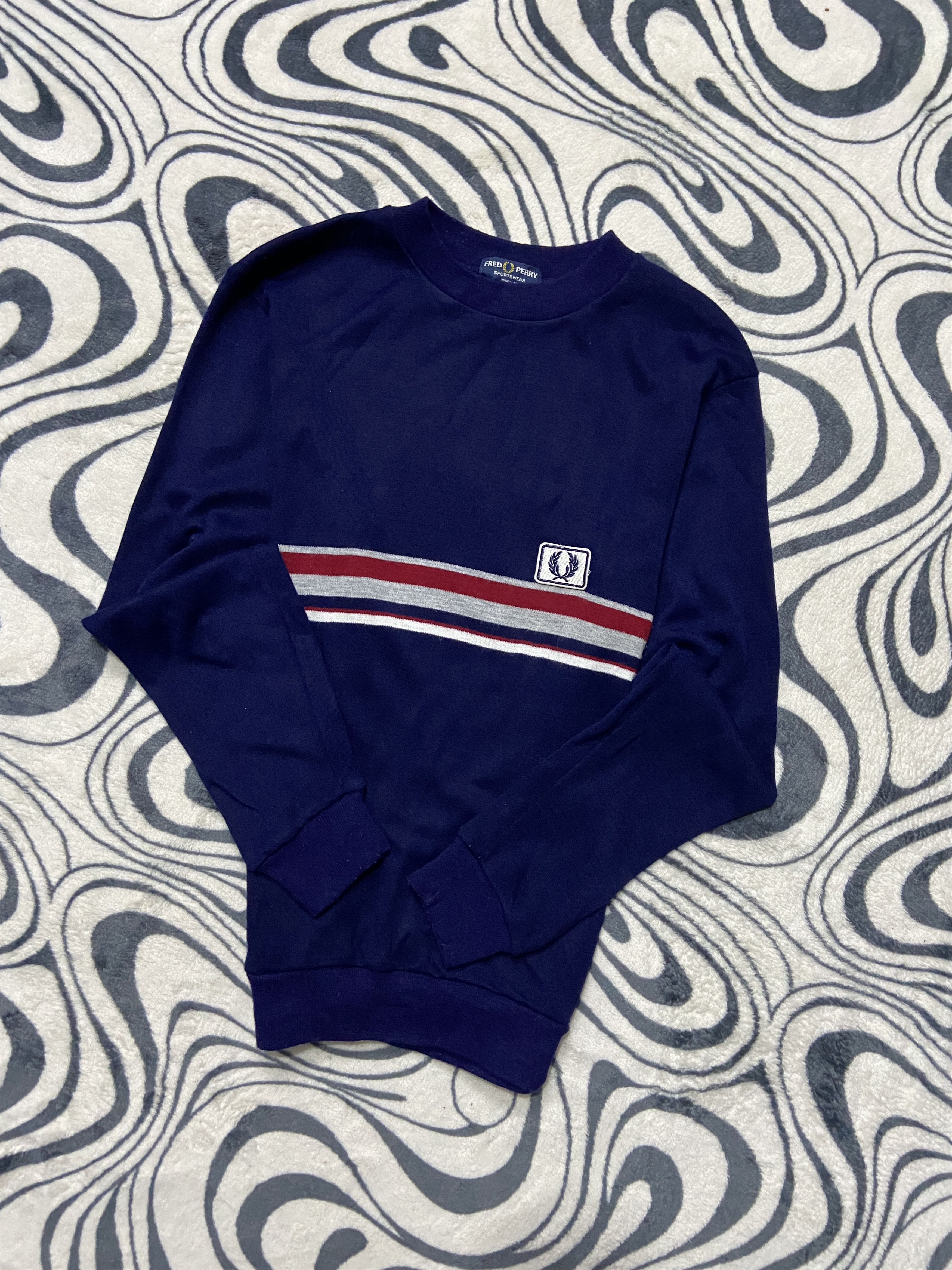 Fred Perry × Vintage Fred Perry 90s Vintage Mens Sweater Size US M / EU 48-50 / 2 - 1 Thumbnail