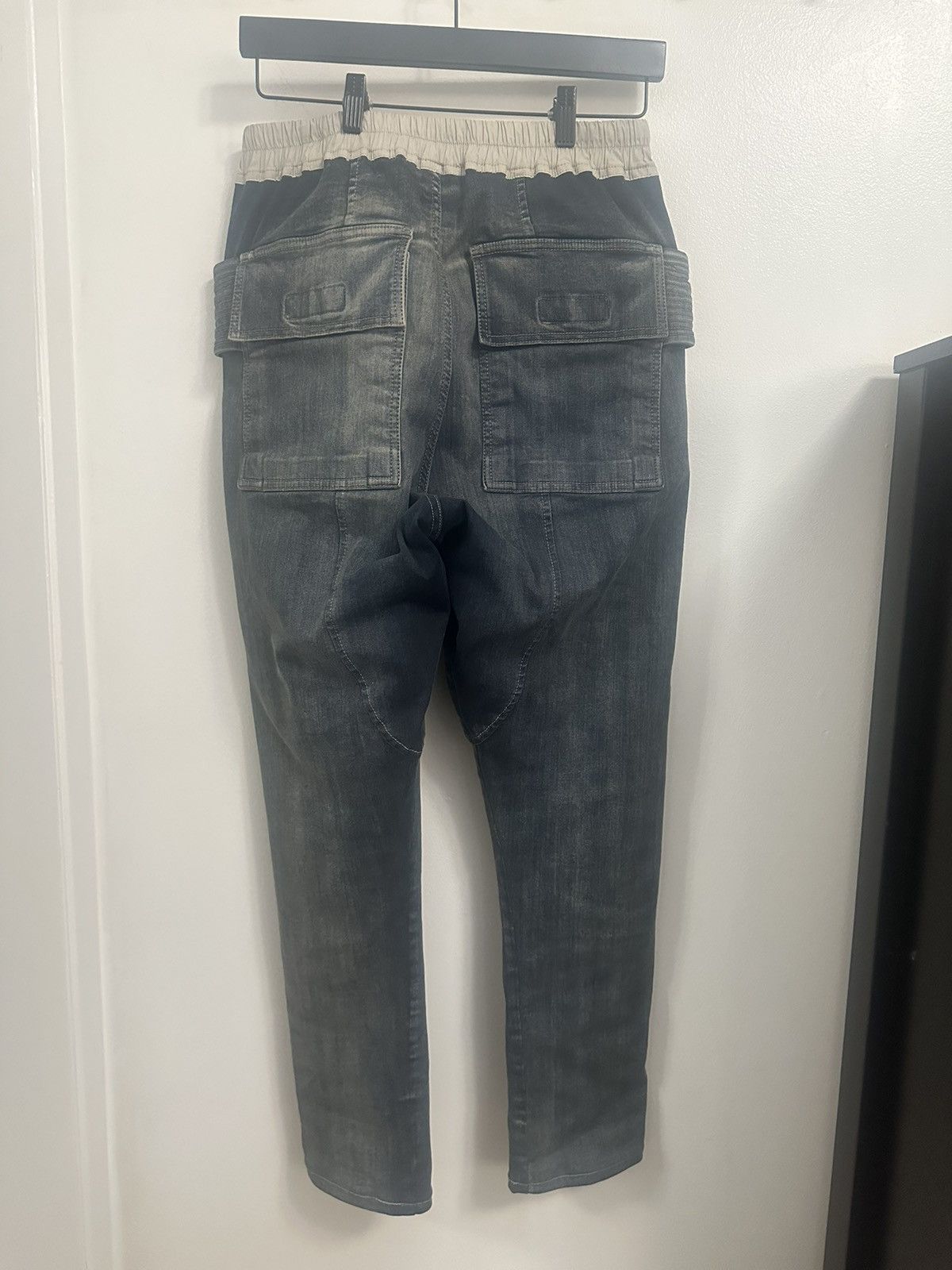 Rick Owens Drkshdw Rick Owens Creatch Hustler Denim Drawstring Cargo Pants Size US 32 / EU 48 - 2 Thumbnail