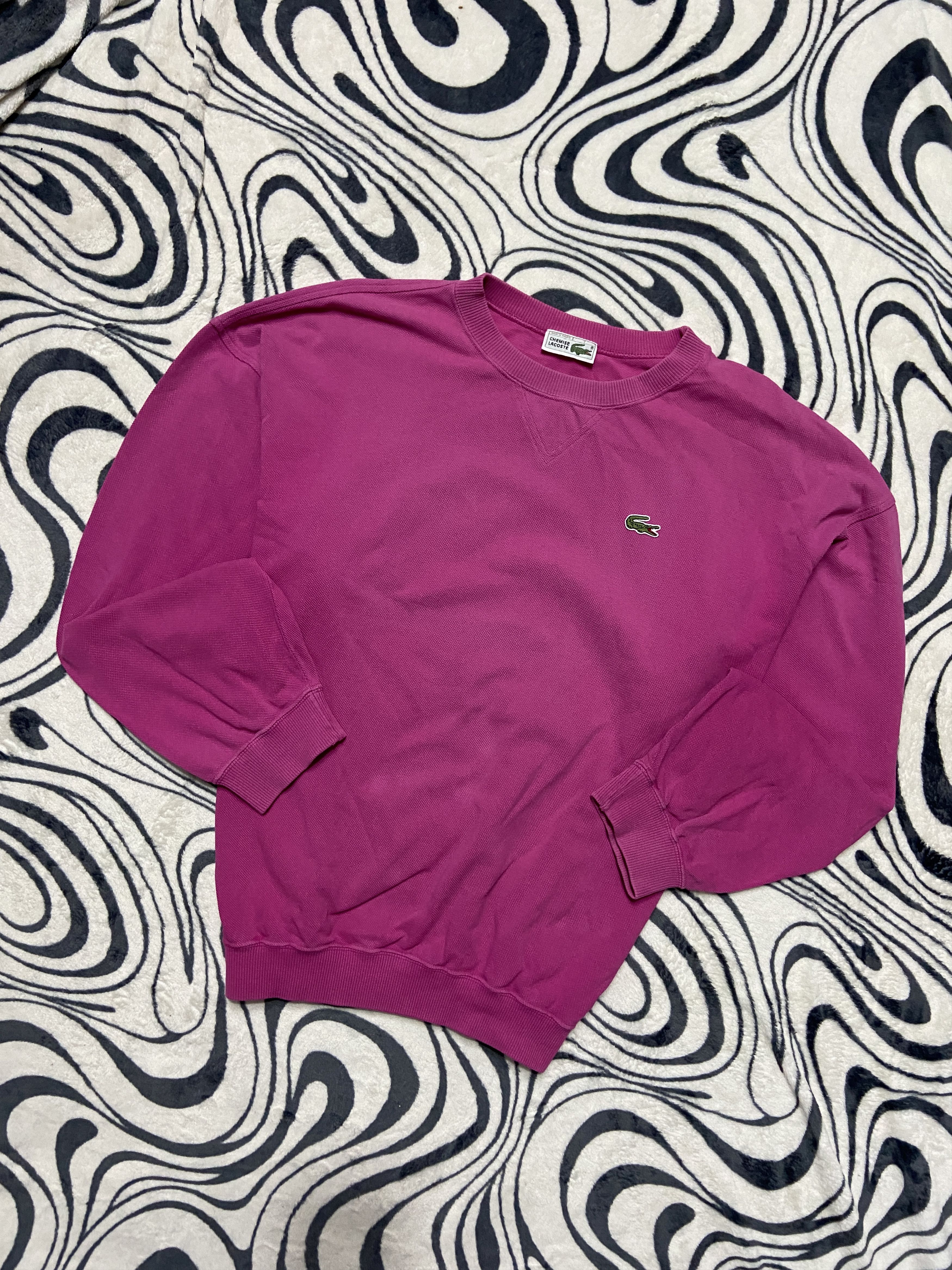 Lacoste × Vintage Lacoste Vintage Mens Sweatshirt Size US XL / EU 56 / 4 - 1 Thumbnail