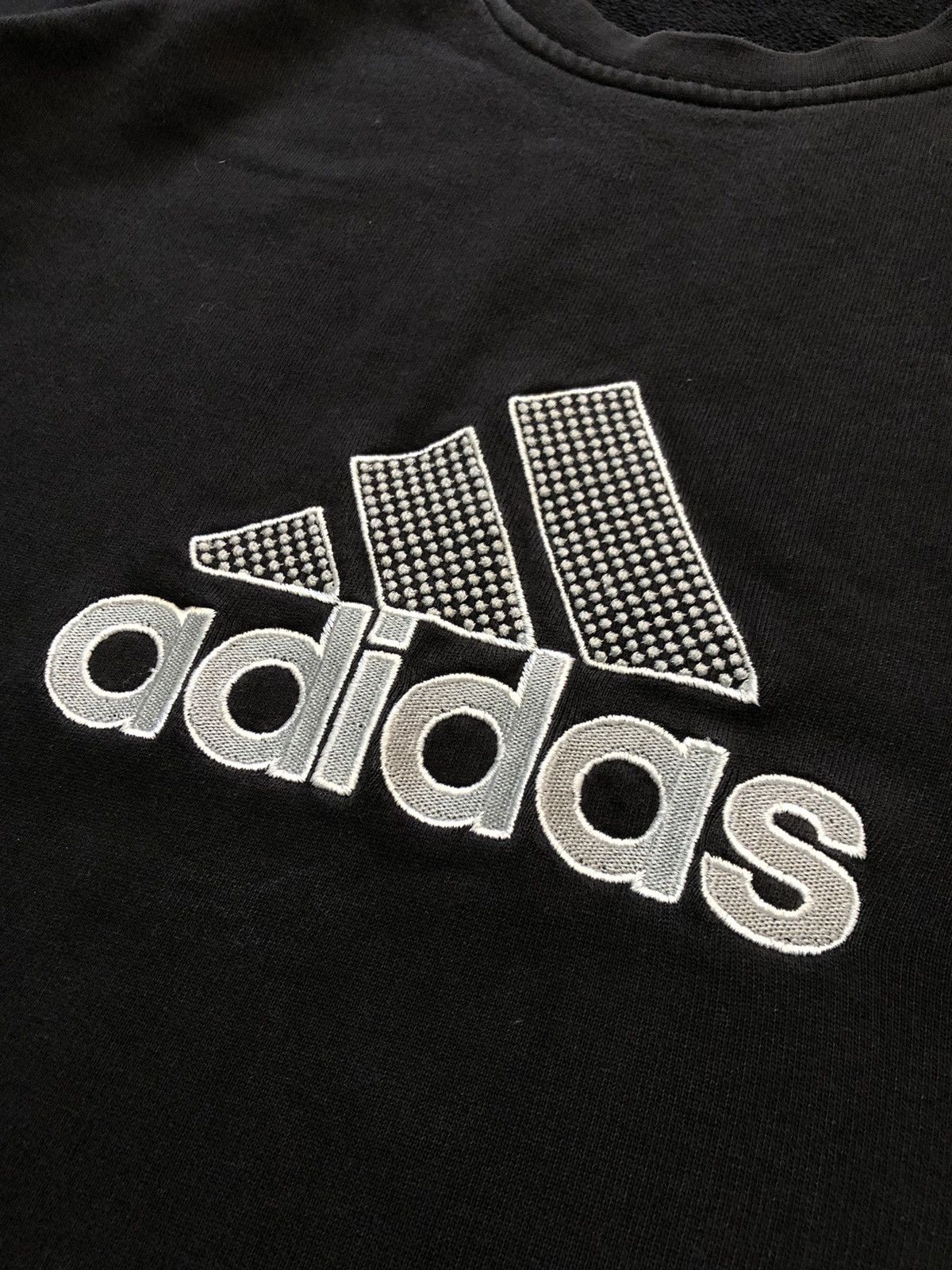 Adidas × Vintage Y2K Vintage Adidas Sweatshirt Embroidered Logo Size US L / EU 52-54 / 3 - 3 Thumbnail