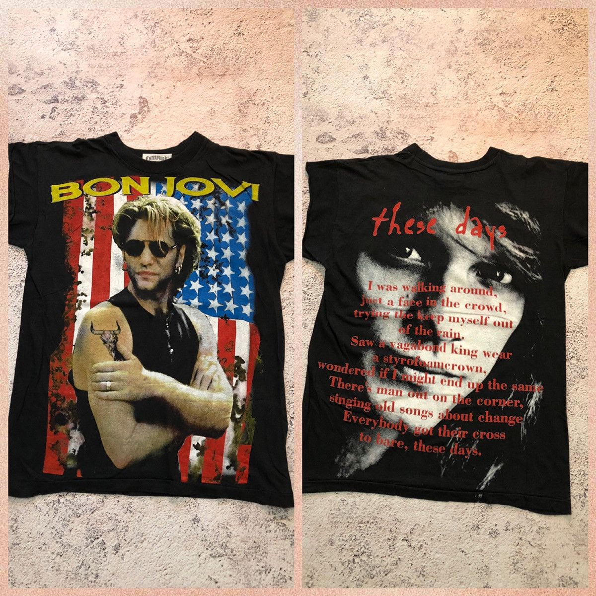 Band Tees × Bon Jovi × Vintage VINTAGE 1995 BON JOVI 'THESE DAYS' TEE SHIRT Size US M / EU 48-50 / 2 - 1 Thumbnail