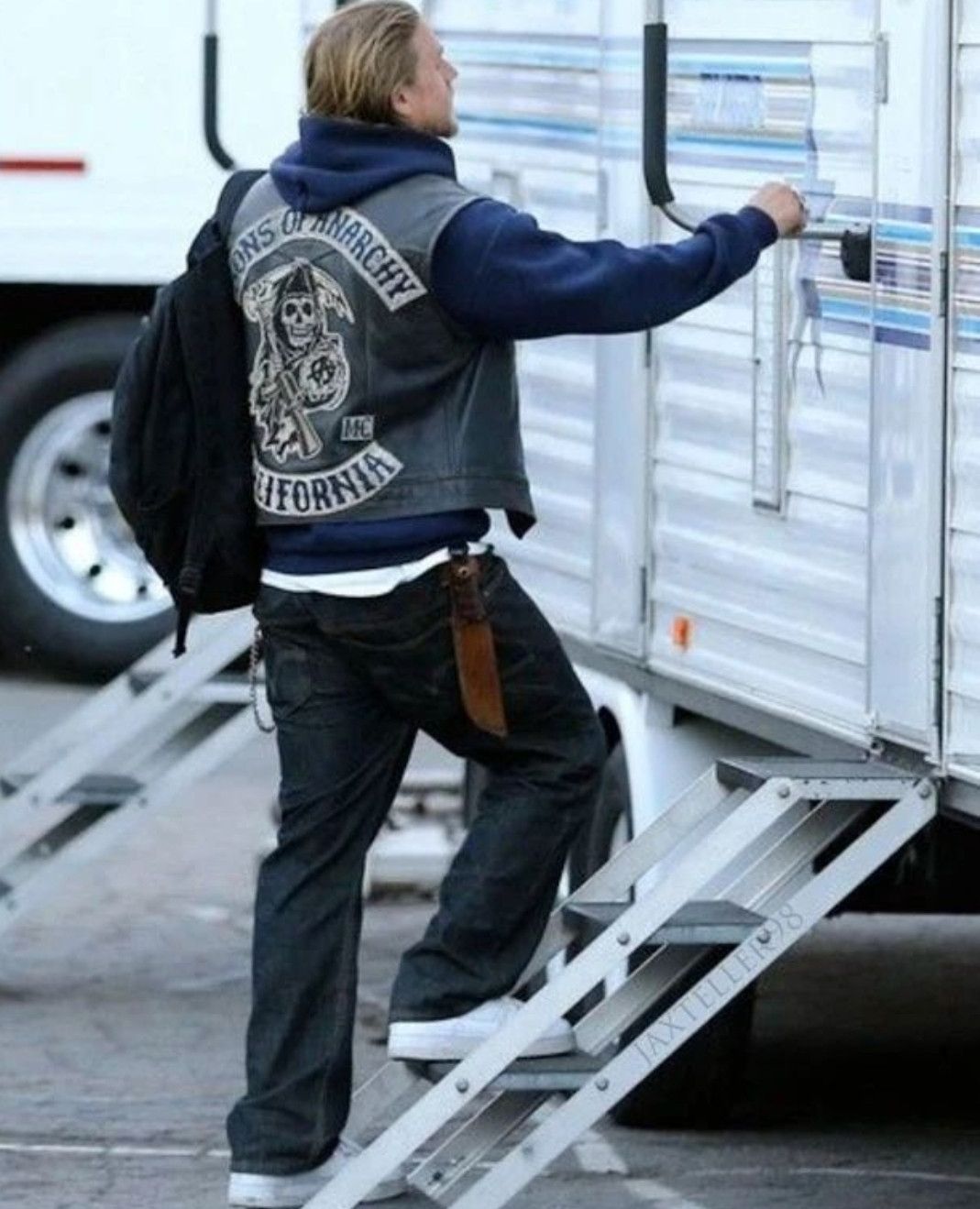 Other Rare Sons of Anarchy Denim Biker Hooded Jacket Size US XL / EU 56 / 4 - 3 Thumbnail