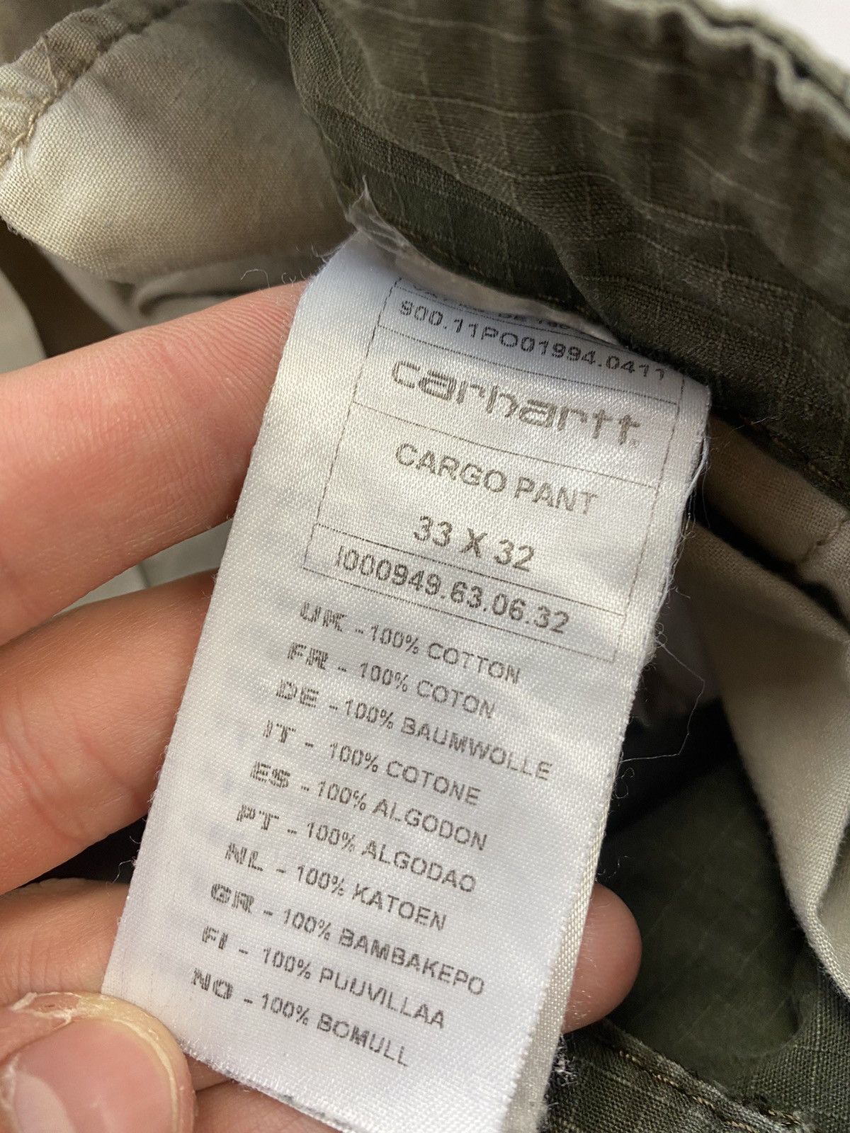 Carhartt Vintage Carhartt WIP Cargo Pants Travis Scott Style 33x32 Size US 33 - 7 Thumbnail