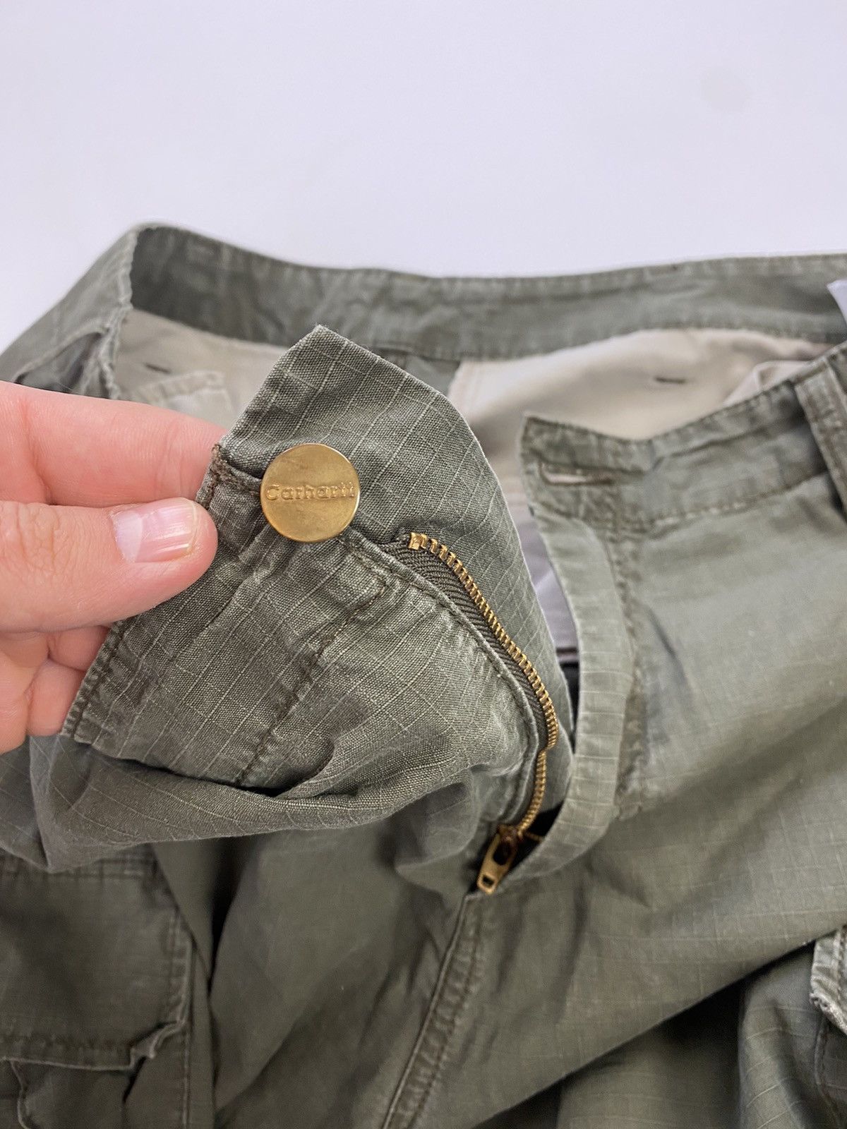 Carhartt Vintage Carhartt WIP Cargo Pants Travis Scott Style 33x32 Size US 33 - 6 Thumbnail