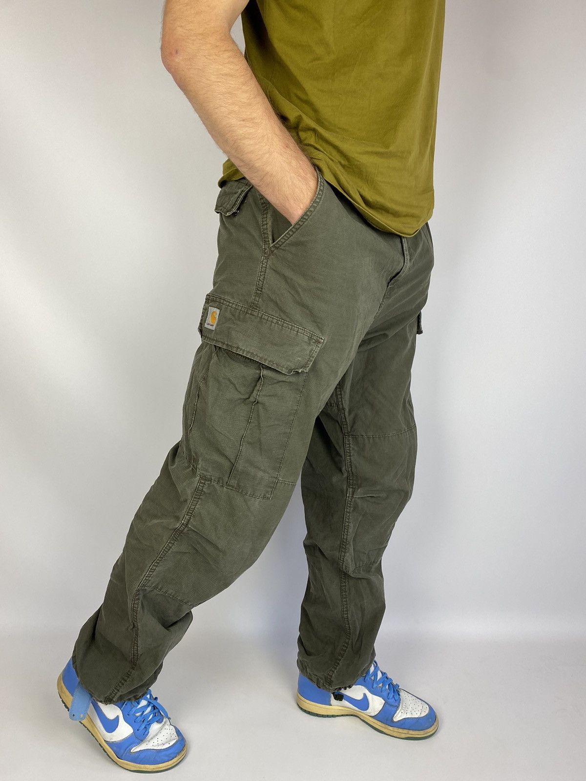 Carhartt Vintage Carhartt WIP Cargo Pants Travis Scott Style 33x32 Size US 33 - 3 Thumbnail