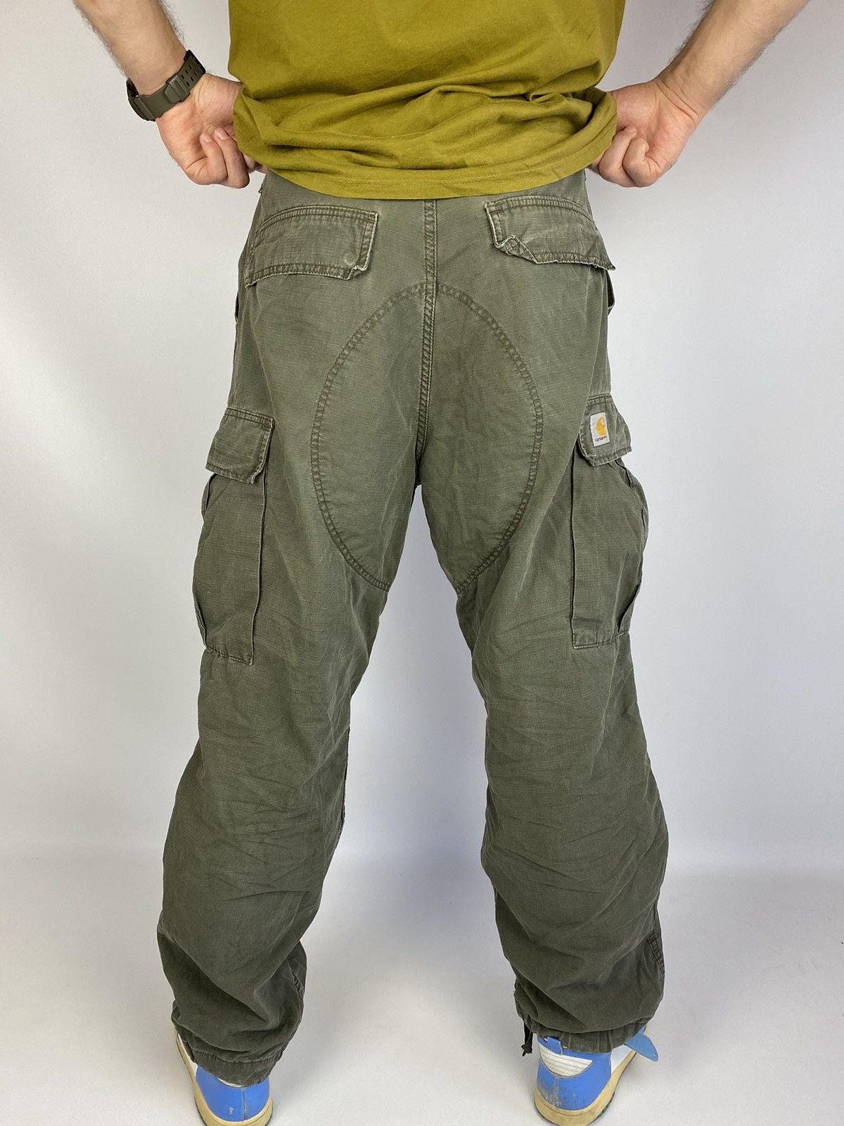 Carhartt Vintage Carhartt WIP Cargo Pants Travis Scott Style 33x32 Size US 33 - 5 Thumbnail