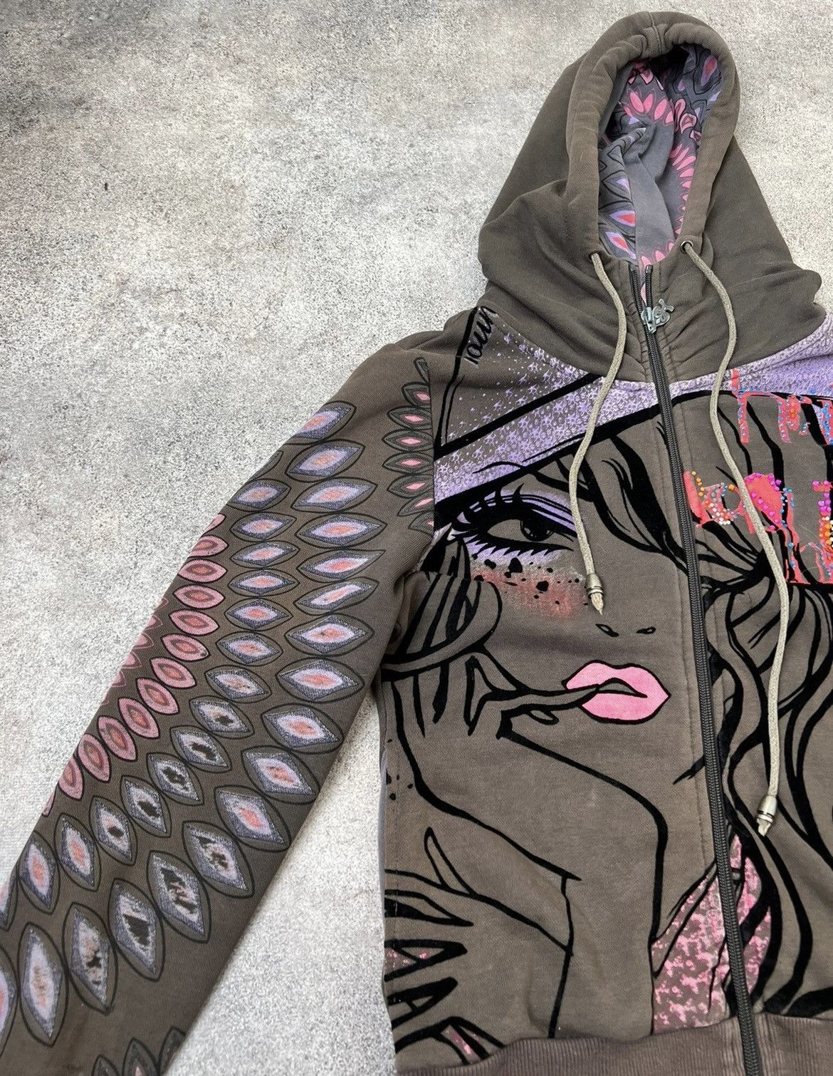 Hysteric Glamour × Vintage Vintage printed sun faded zip hoodie Size M / US 6-8 / IT 42-44 - 3 Thumbnail