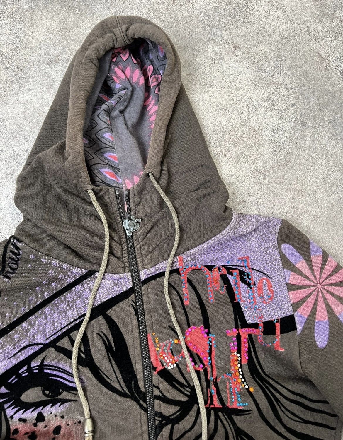 Hysteric Glamour × Vintage Vintage printed sun faded zip hoodie Size M / US 6-8 / IT 42-44 - 4 Thumbnail