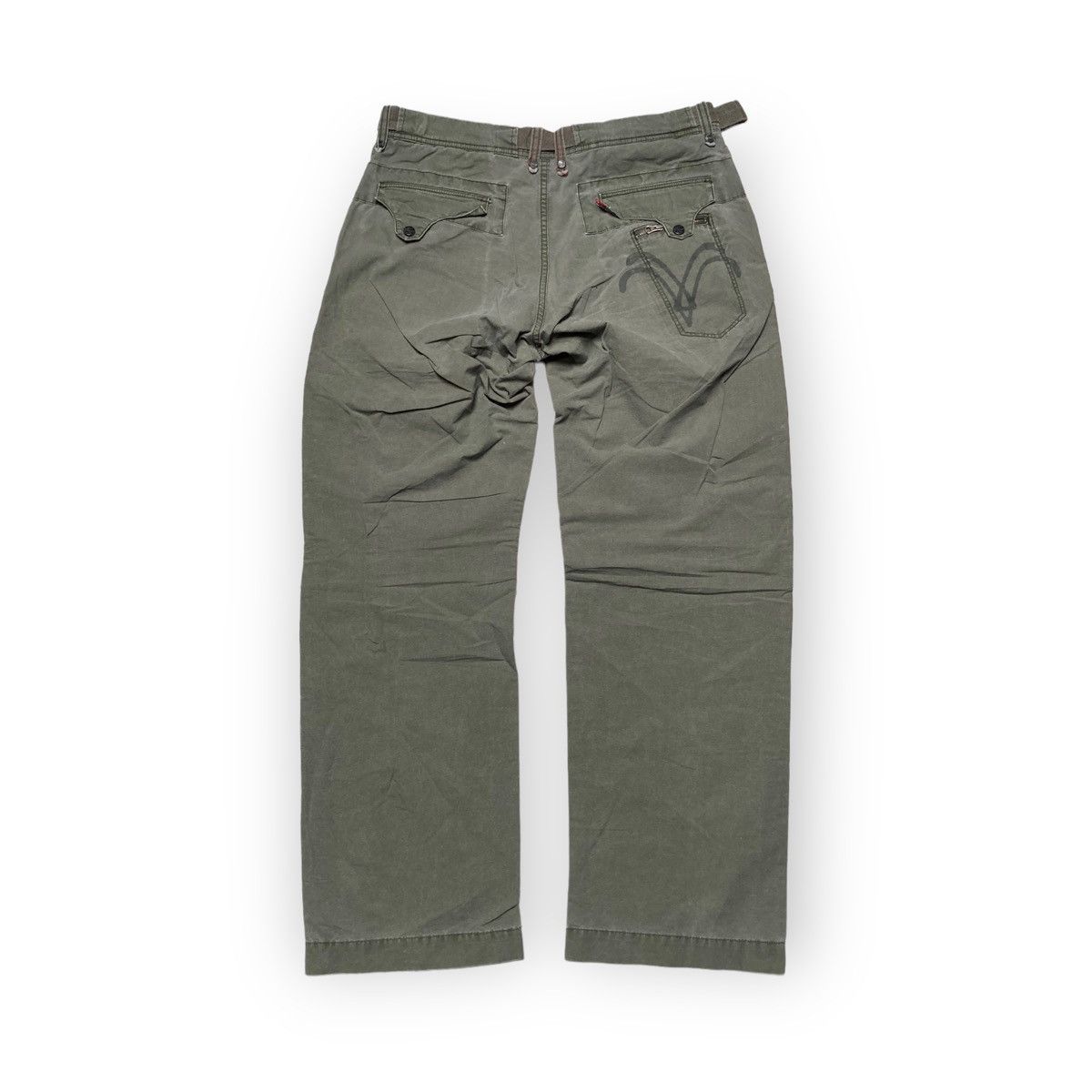Levi's × Levi's Vintage Clothing Vintage Baggy Levis Washed Distressed Cargo Pants Wide Leg Size US 34 / EU 50 - 4 Thumbnail