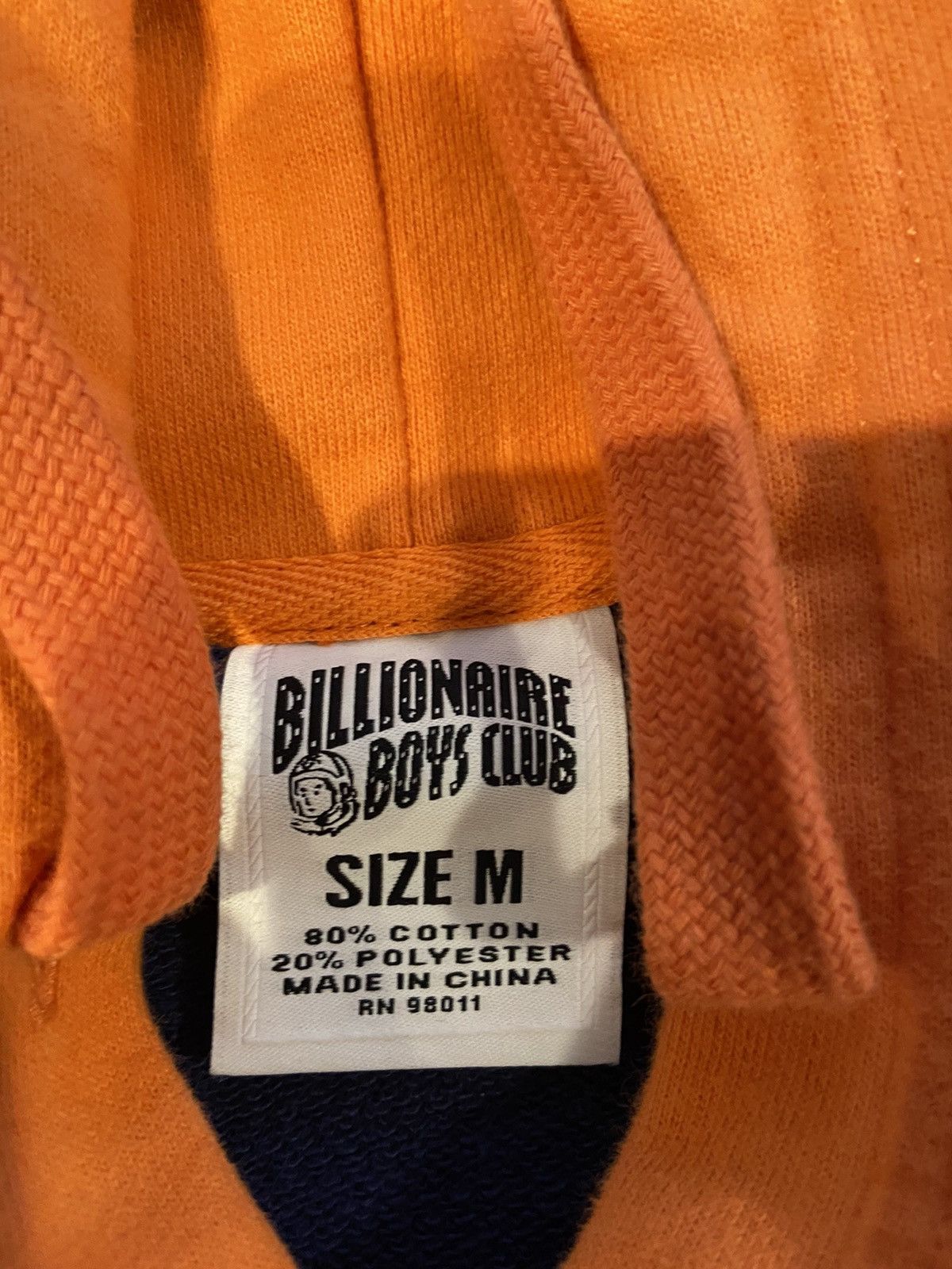 Billionaire Boys Club BBC Vintage embroidered navy orange hoodie Size US M / EU 48-50 / 2 - 7 Thumbnail