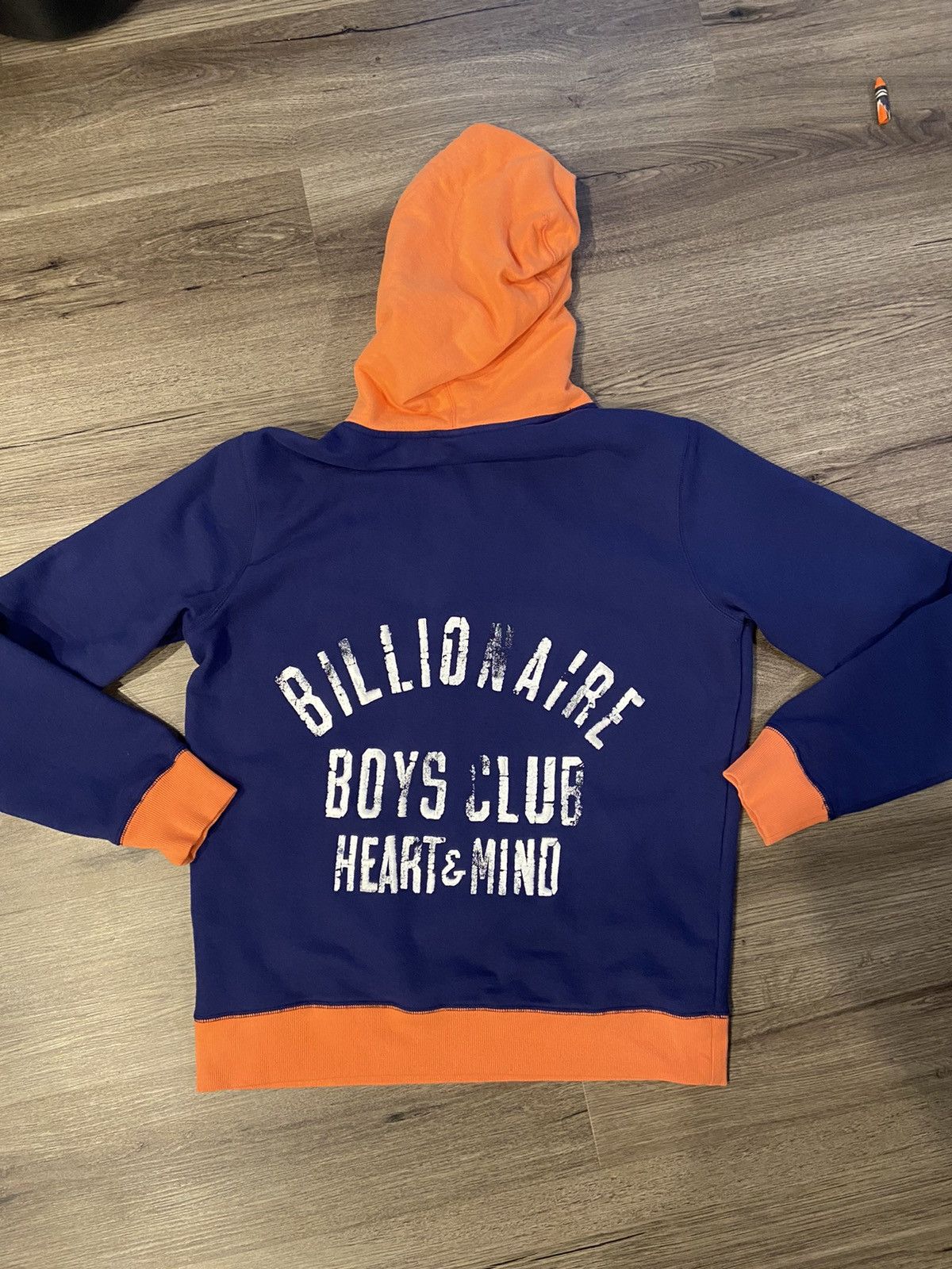 Billionaire Boys Club BBC Vintage embroidered navy orange hoodie Size US M / EU 48-50 / 2 - 3 Thumbnail