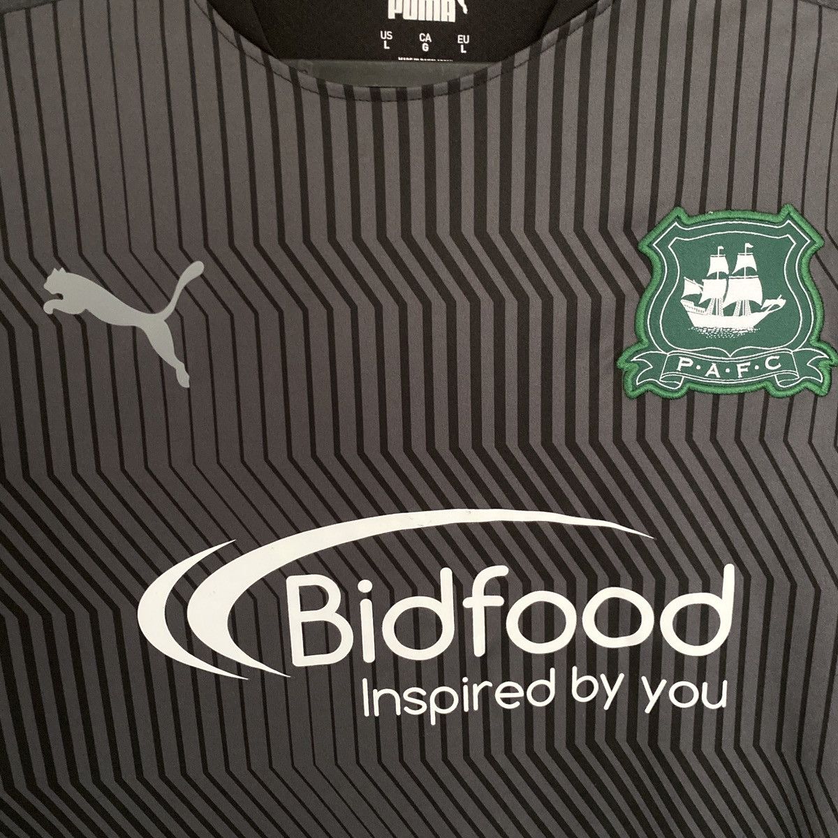 Puma 2020 2021 PAFC Plymouth Argyle England Puma Soccer Jersey Size US L / EU 52-54 / 3 - 4 Thumbnail