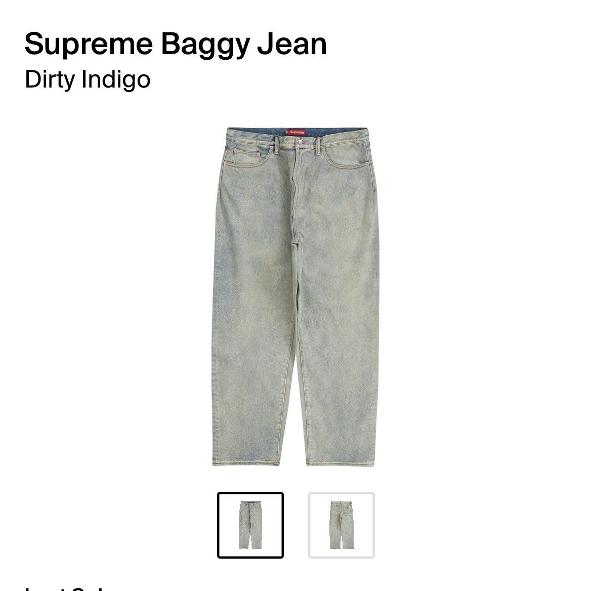 Supreme baggy jean dirty indigo in hand | Grailed