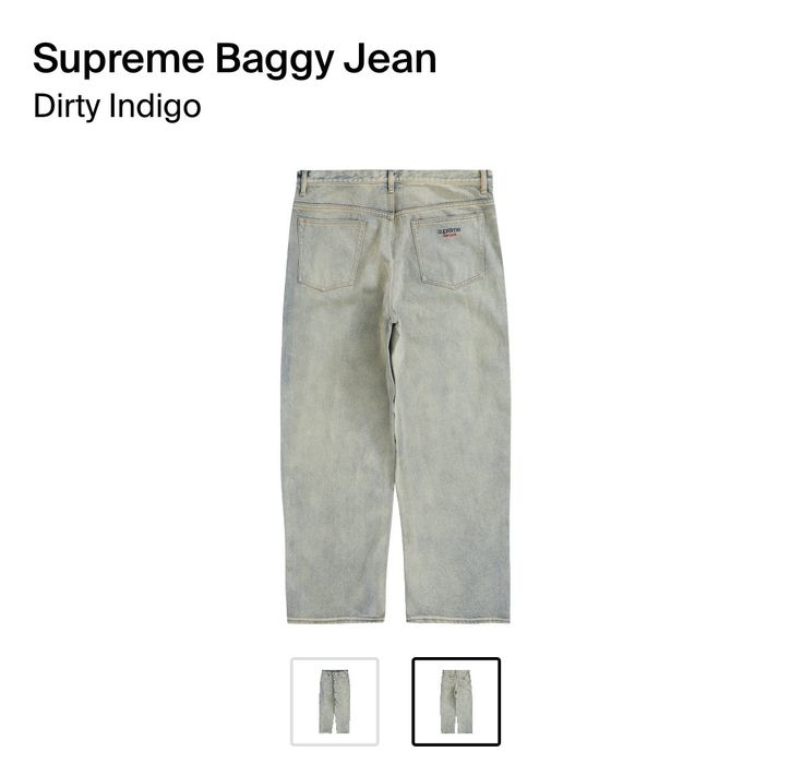 Supreme baggy jean dirty indigo in hand | Grailed