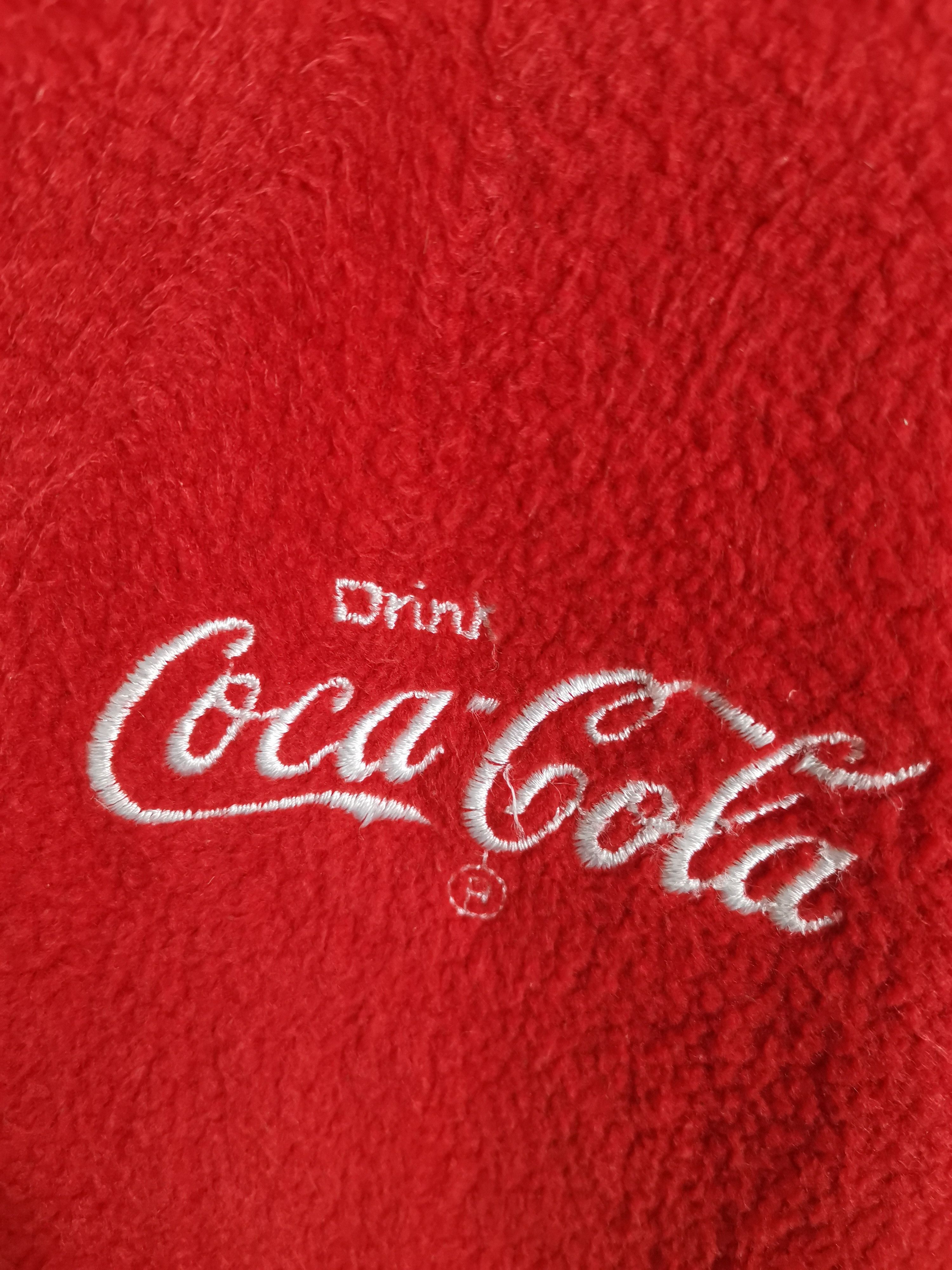 Coca Cola × Vintage Vintage 90s Coca-Cola Fleece V Neck Sweatshirt Size US S / EU 44-46 / 1 - 2 Thumbnail