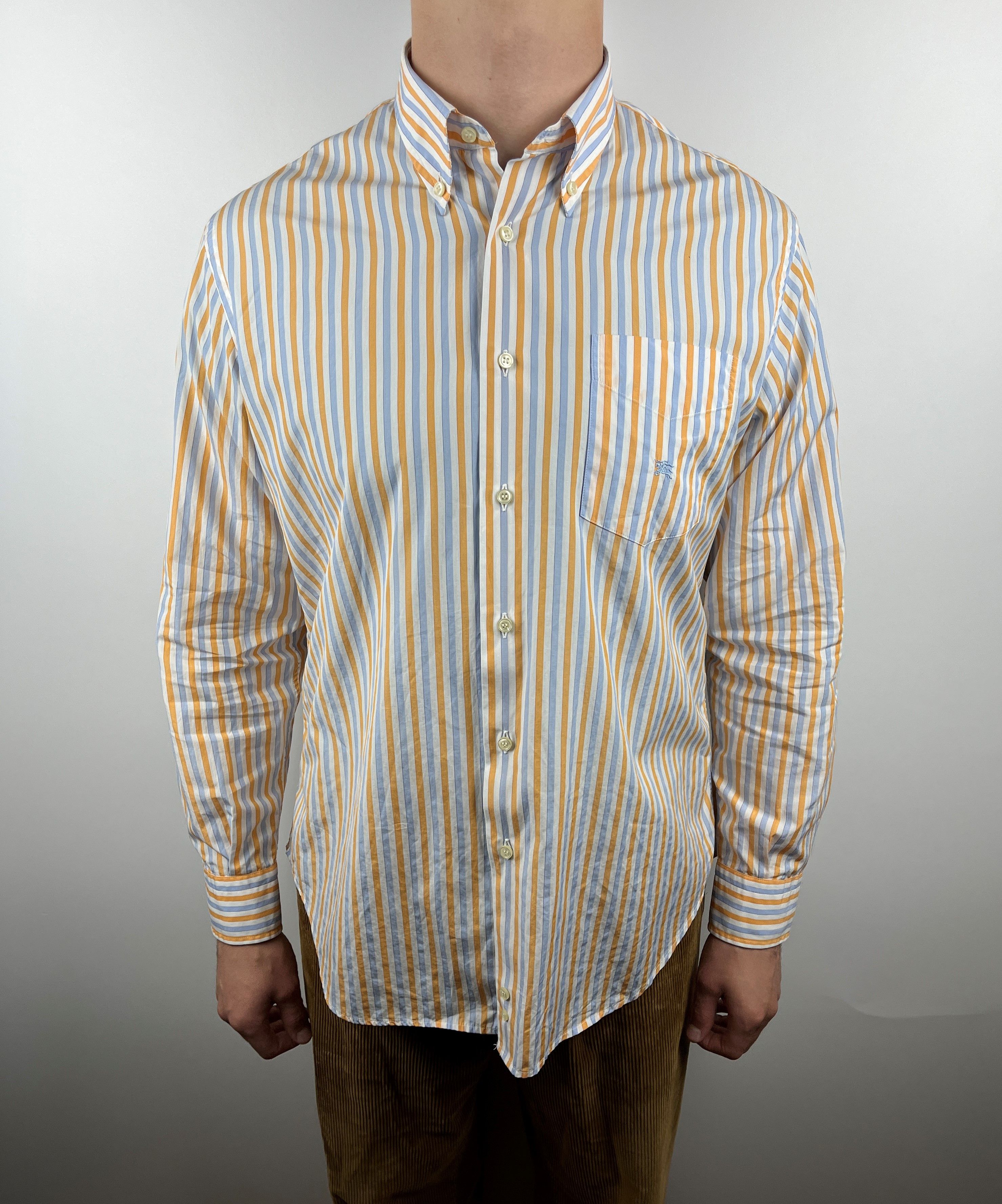 Burberry × Vintage Burberry London Striped Shirt Button Up Size US L / EU 52-54 / 3 - 3 Thumbnail