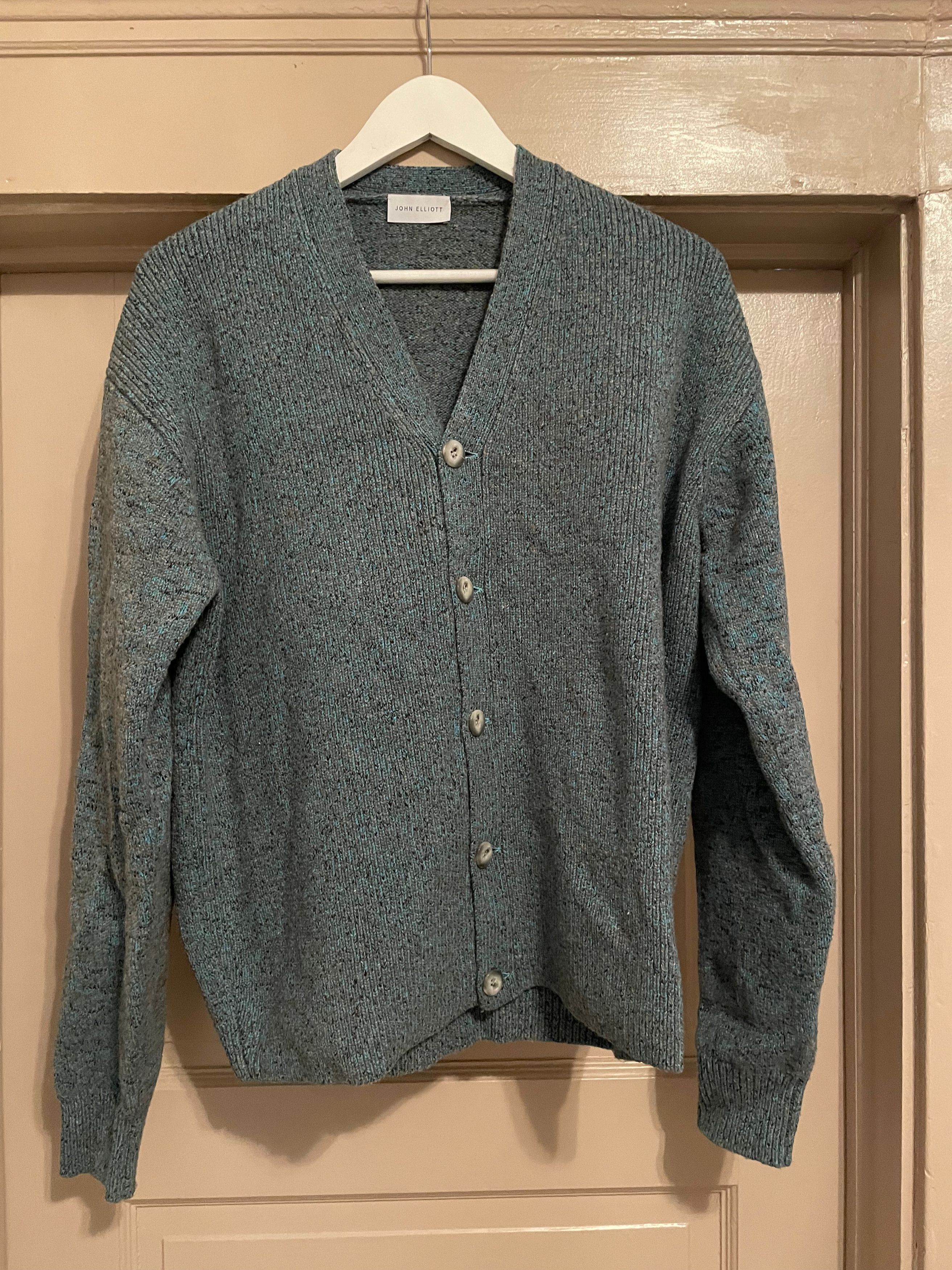 John Elliott BAVEL CARDIGAN AQUA MULTI Grailed