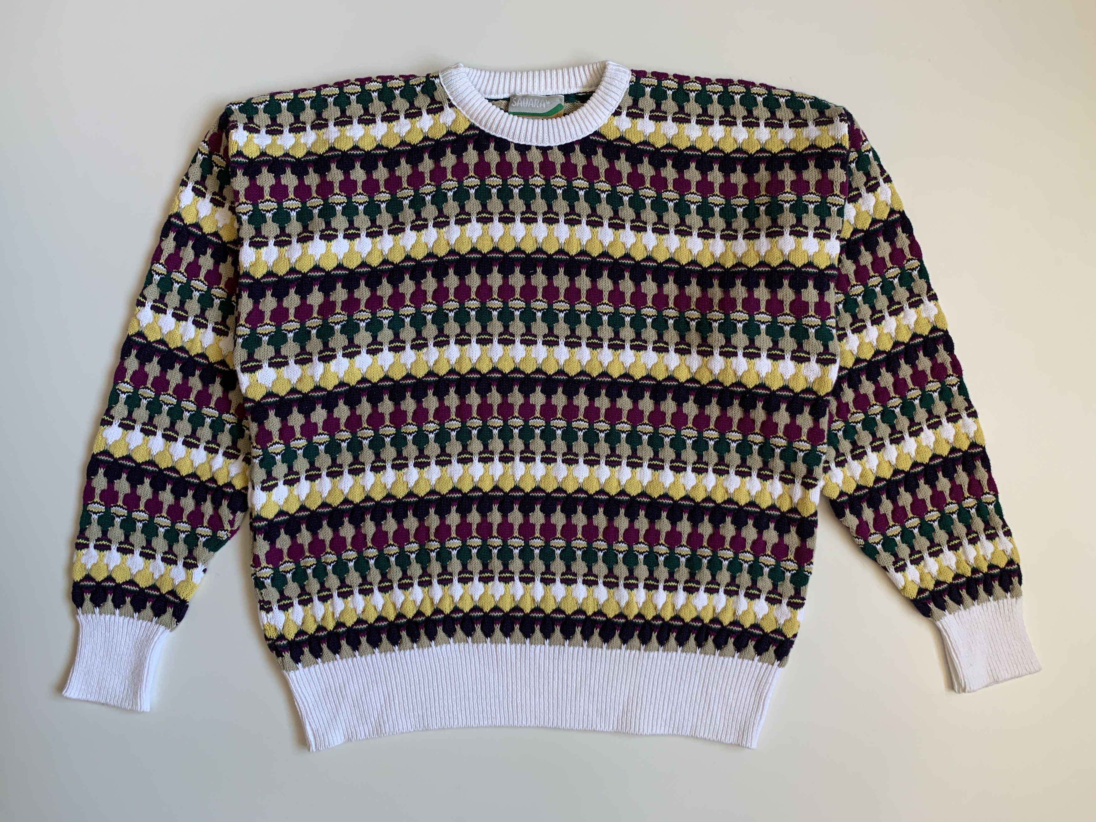 Sahara Club 90's Sahara Vintage Men's Sweater Cotton Size US XXL / EU 58 / 5 - 3 Thumbnail