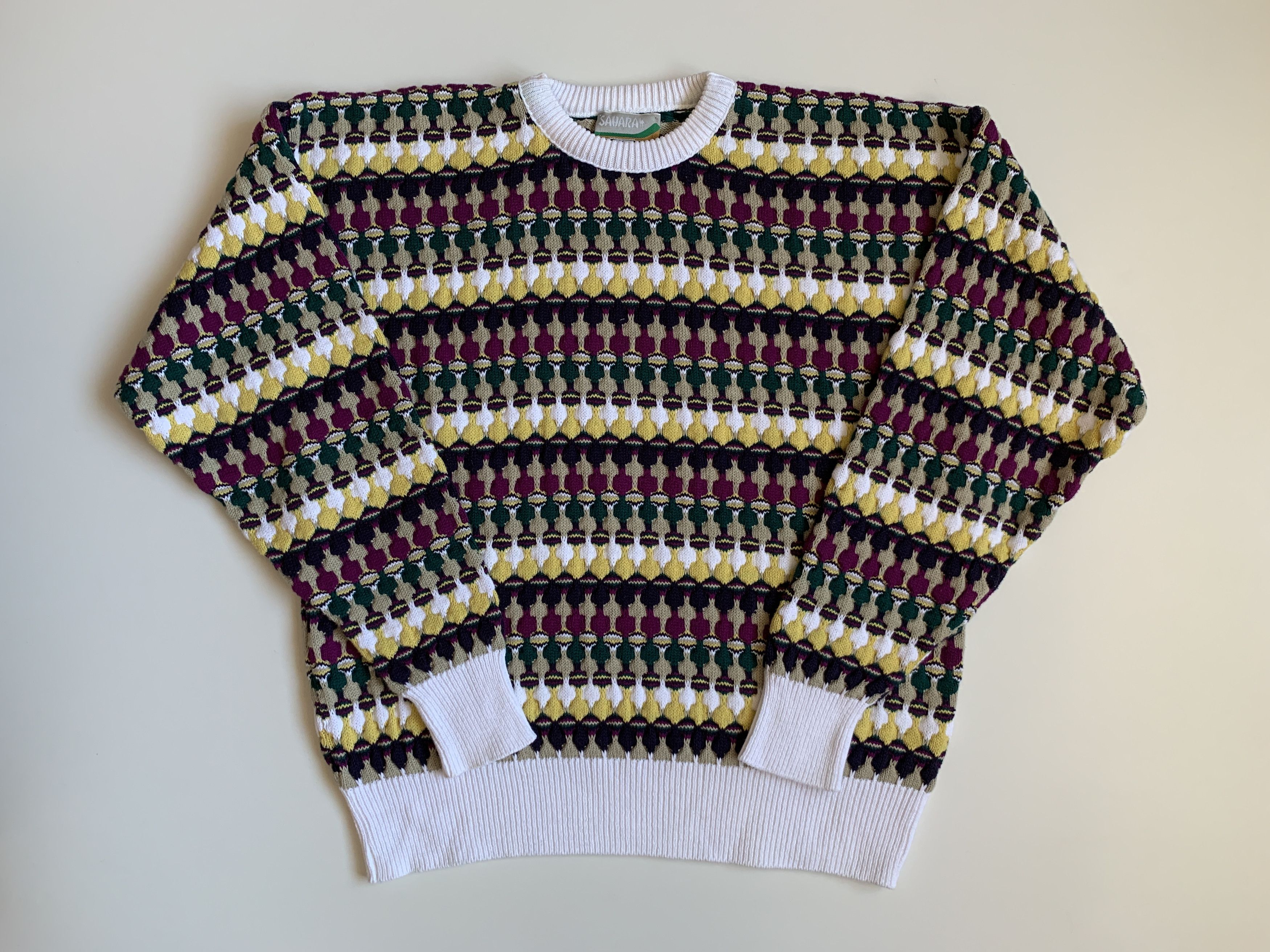 Sahara Club 90's Sahara Vintage Men's Sweater Cotton Size US XXL / EU 58 / 5 - 2 Thumbnail